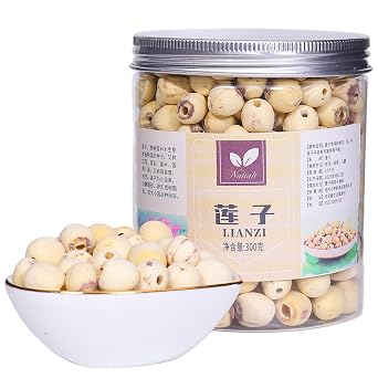 Dried Lotus Seeds 10.58Oz/300g,Dried white lotus seeds, Perfect for Lotus Seed Sweet Dessert Soup, Paste, Cooking Porridge and Soup Raw Materials