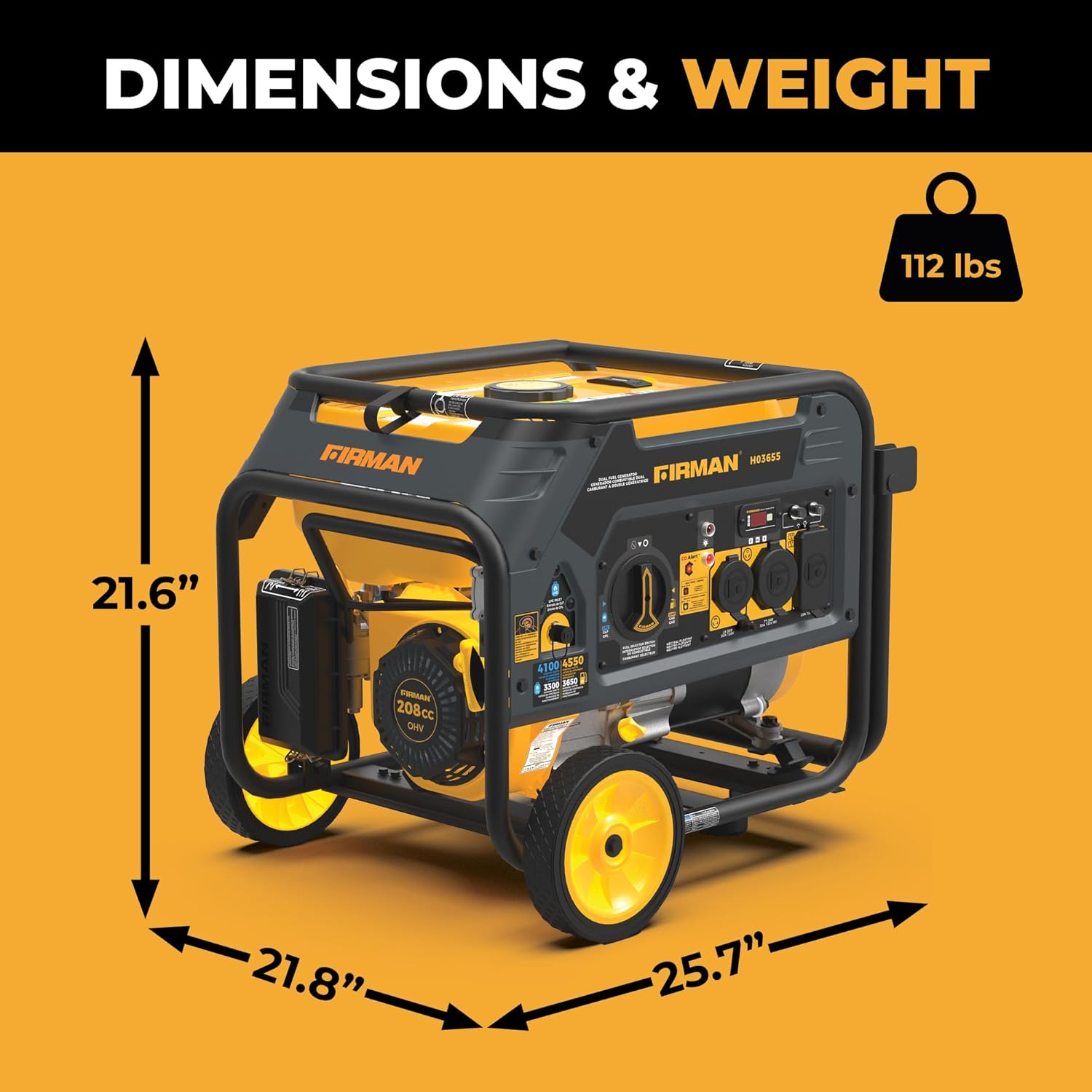 FIRMAN H03655 Dimensions and Weight