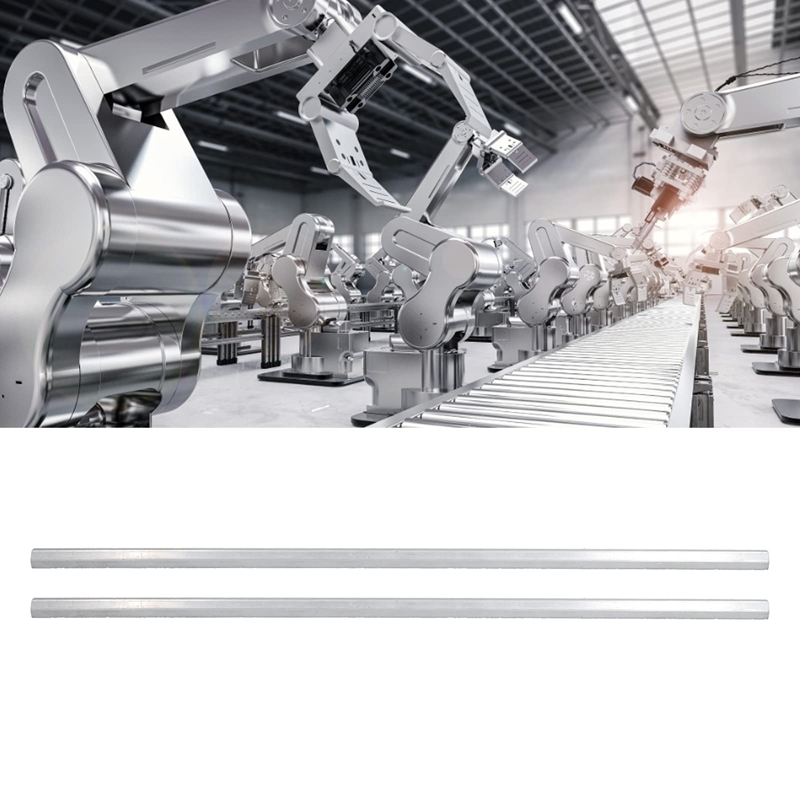 Antriebsstange mit Sechskantwelle für Intelligente Roboter, Verschleißfest und Langlebig für Drehmaschinen, Aluminiumlegierungsmaterial, 2 Stück (4104-0012-1200)