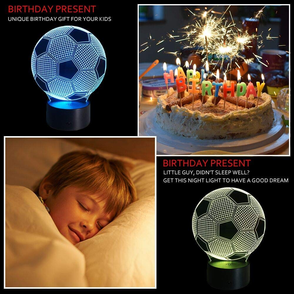 Lampe Illusion 3D, Jouets Décor LED Night Light Lampe 7
