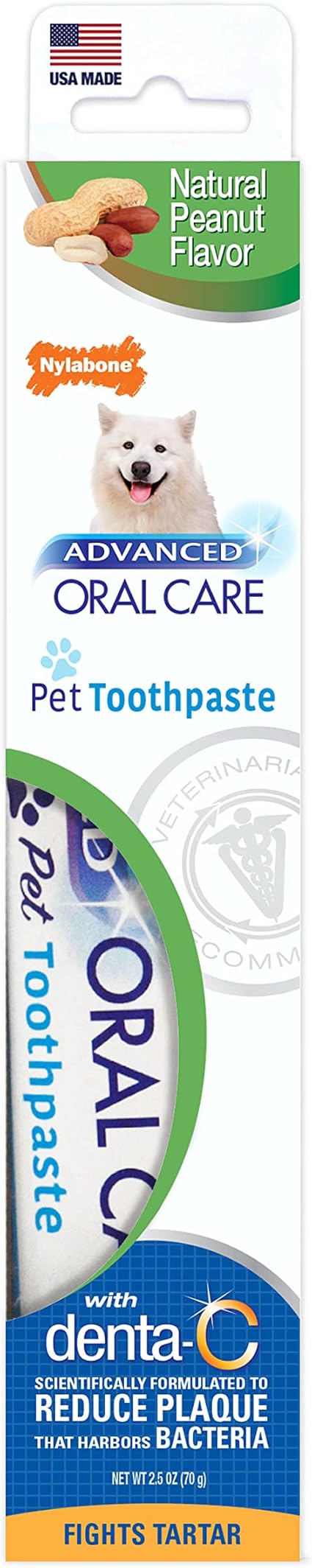 Nylabone Advanced Oral Care Natural Toothpaste Peanut Butter 2.5 oz. (1 Count)