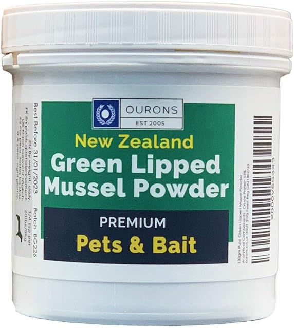 OURONS Green Lipped Mussel Powder For Dogs - 130g Natural GLM from New Zealand
