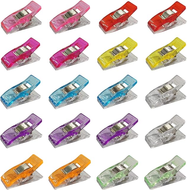 20 Pcs Clips for Sewing, Multi-Purpose Plastic Quilting Clips, Sewing Quilting Accessories