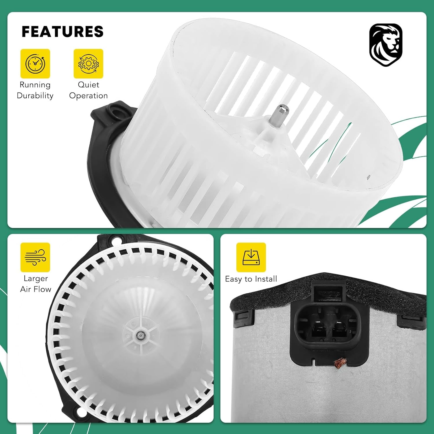 YHTAUTO A/C Blower Motor Assembly Replacement for 2001-2003 Chevrolet Impala & Monte Carlo, 00-04 Corvette, 01-04 Buick Regal, 01-05 Century, 00-03 Pontiac Grand Prix, 01-02 Oldsmobile Intrigue