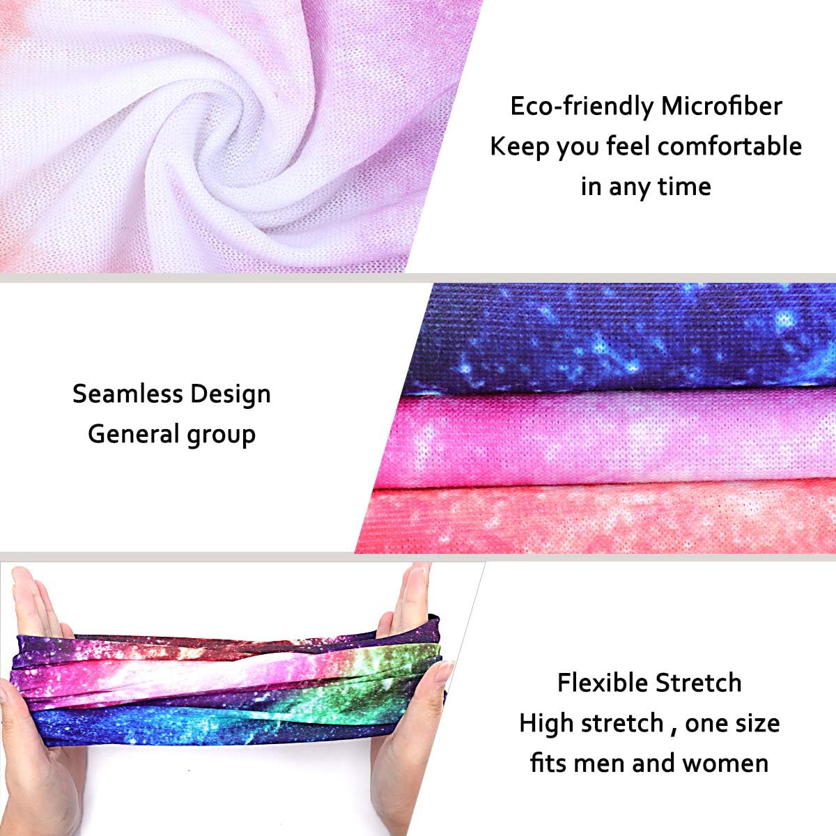 Tube Scarf, 3D Face Bandana Mask Unisex Seamless Tube Headbands Headwrap - Image 3