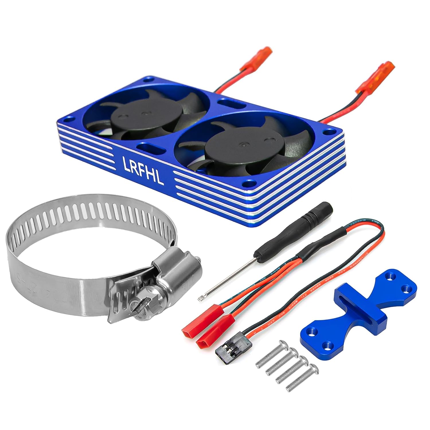 1/7 1/8 1/10 RC Cooling Fan Heat Sink with Adjustable Mount 40-50mm image 4