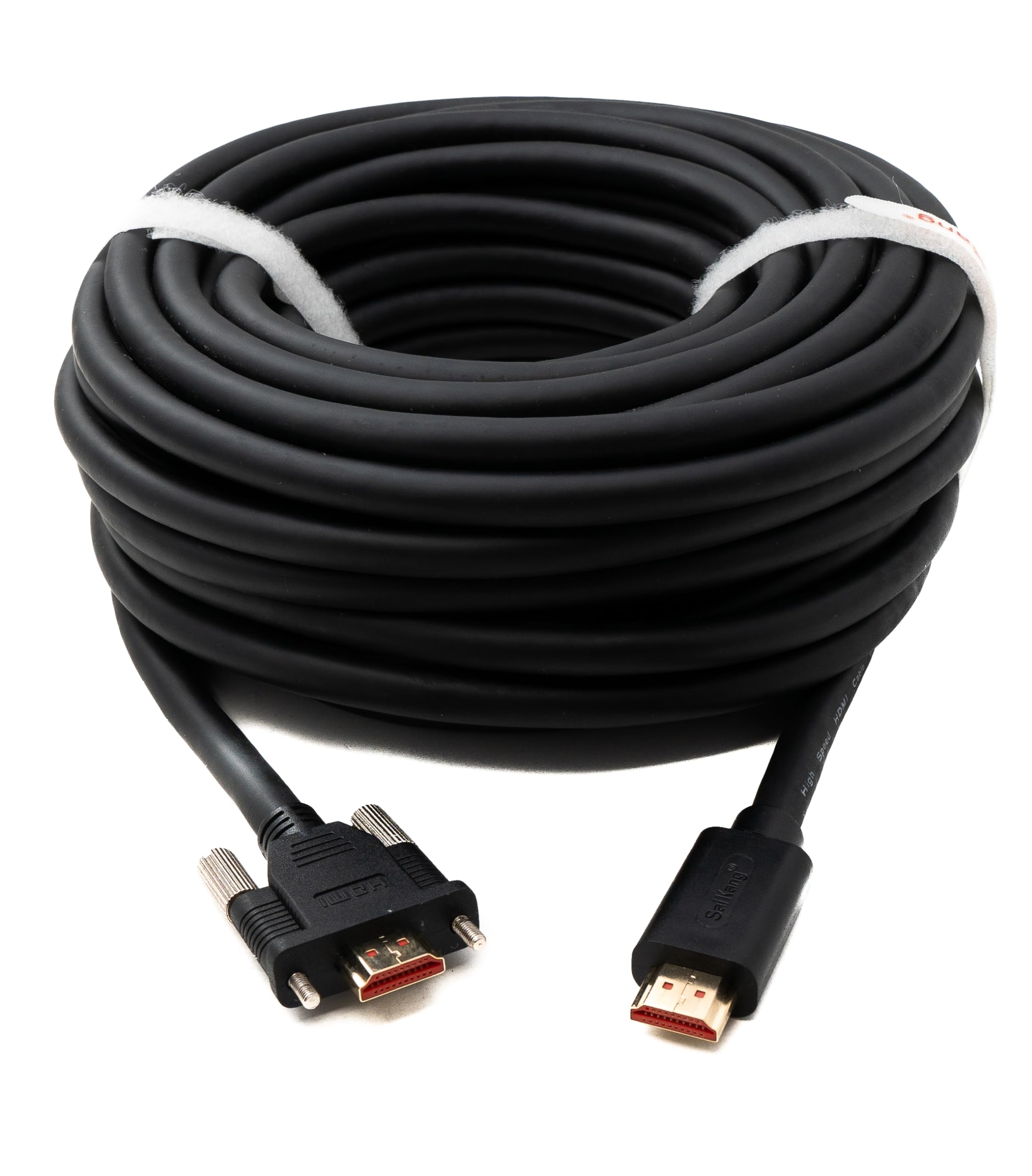 Cable HDMI 2.0 de 15 m System-S con conector macho a macho tipo A y adaptador atornillable negro 5