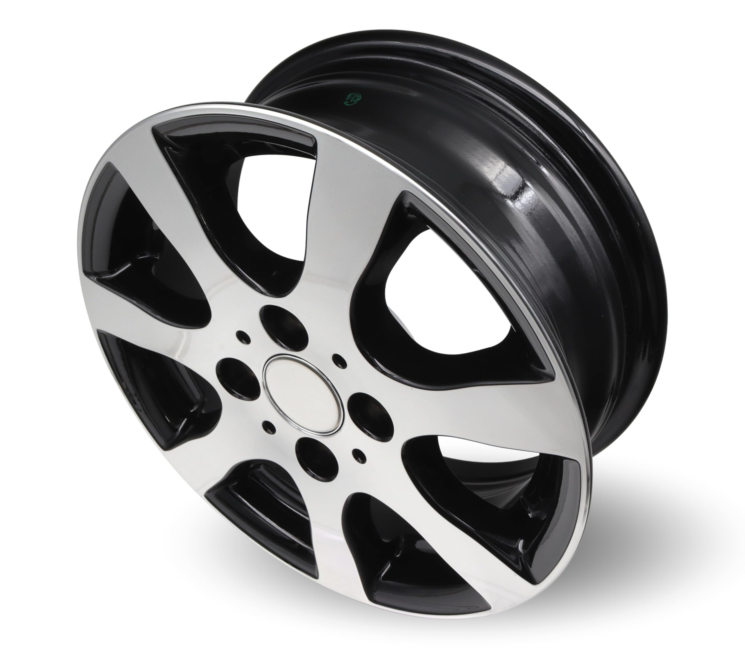 Tomason Germany TR3 5013/4 5Jx13 100 x 4 ET30 600 kg plateado/negro/negro pulido, por ejemplo, apto para Hobby, Caravan, Trailer, remolque, calidad de fabricante de equipos originales (4 x 100)