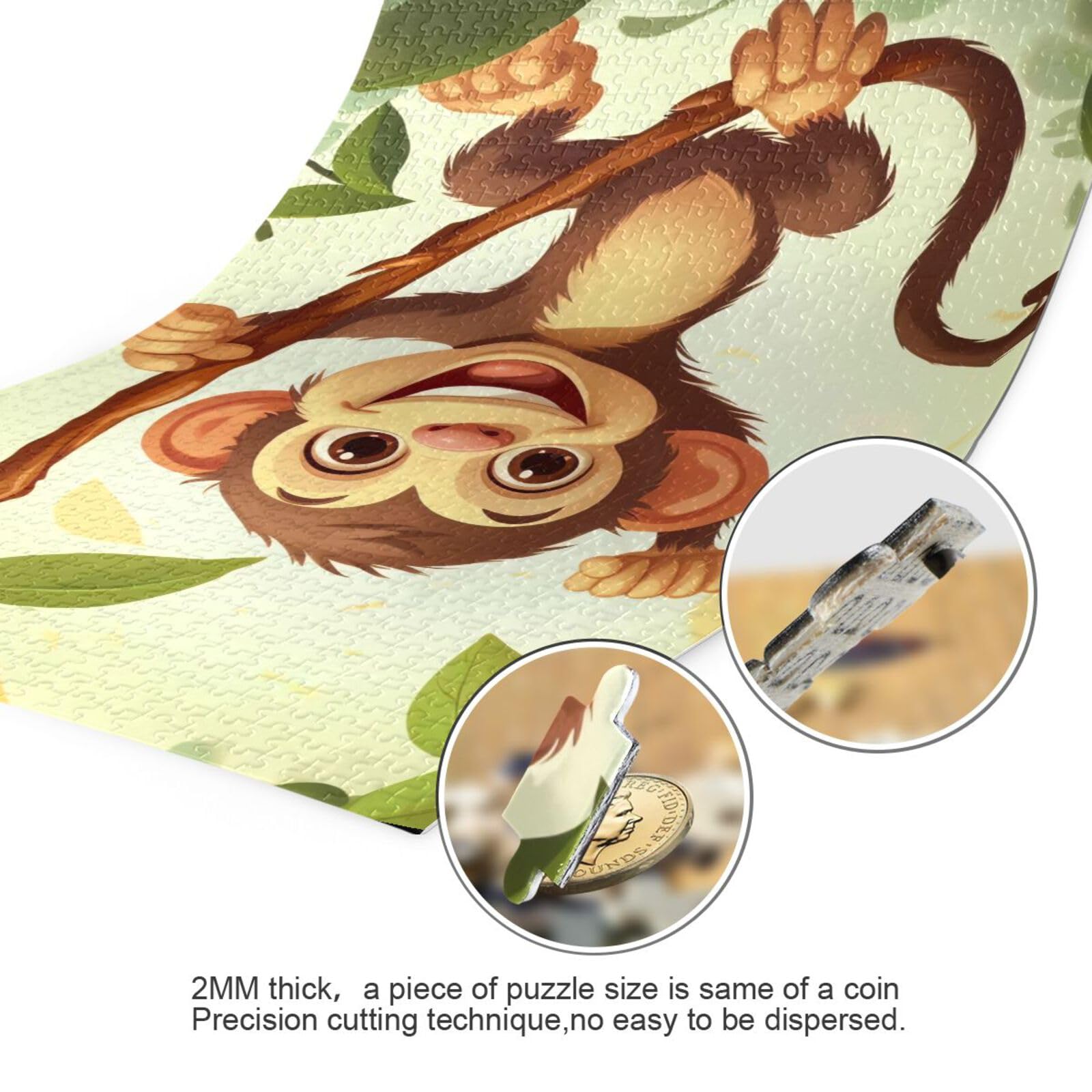 Amazon.com: Puzzles for Adults 500 Piece Cute Monkey Jigsaw