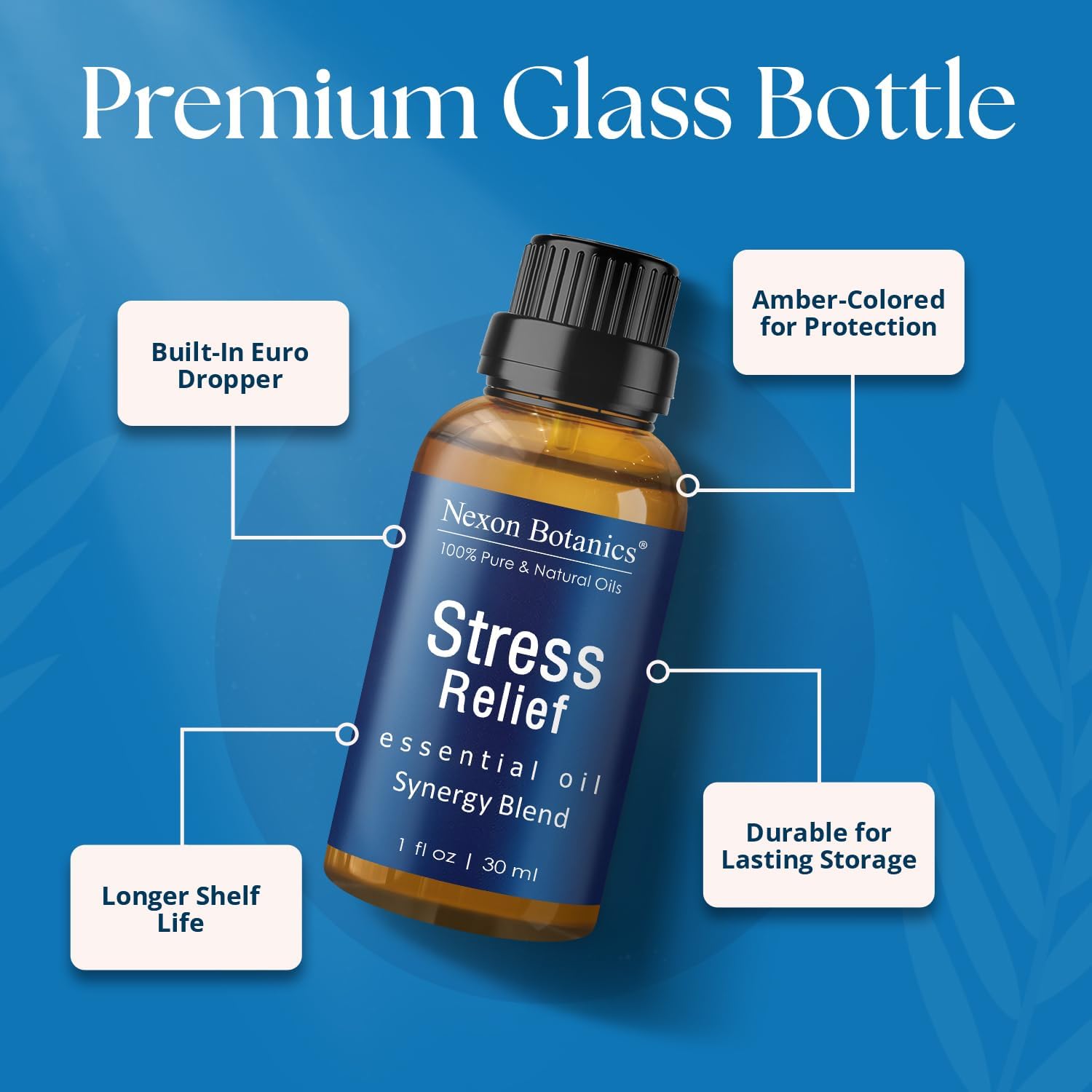 Stress Relief Essential Oil Blend 30 ml - Stress Relief & Calm Essential Oil for Diffusers & Aromatherapy - Promotes Relaxation & Rest - Nexon Botanics - Image 8