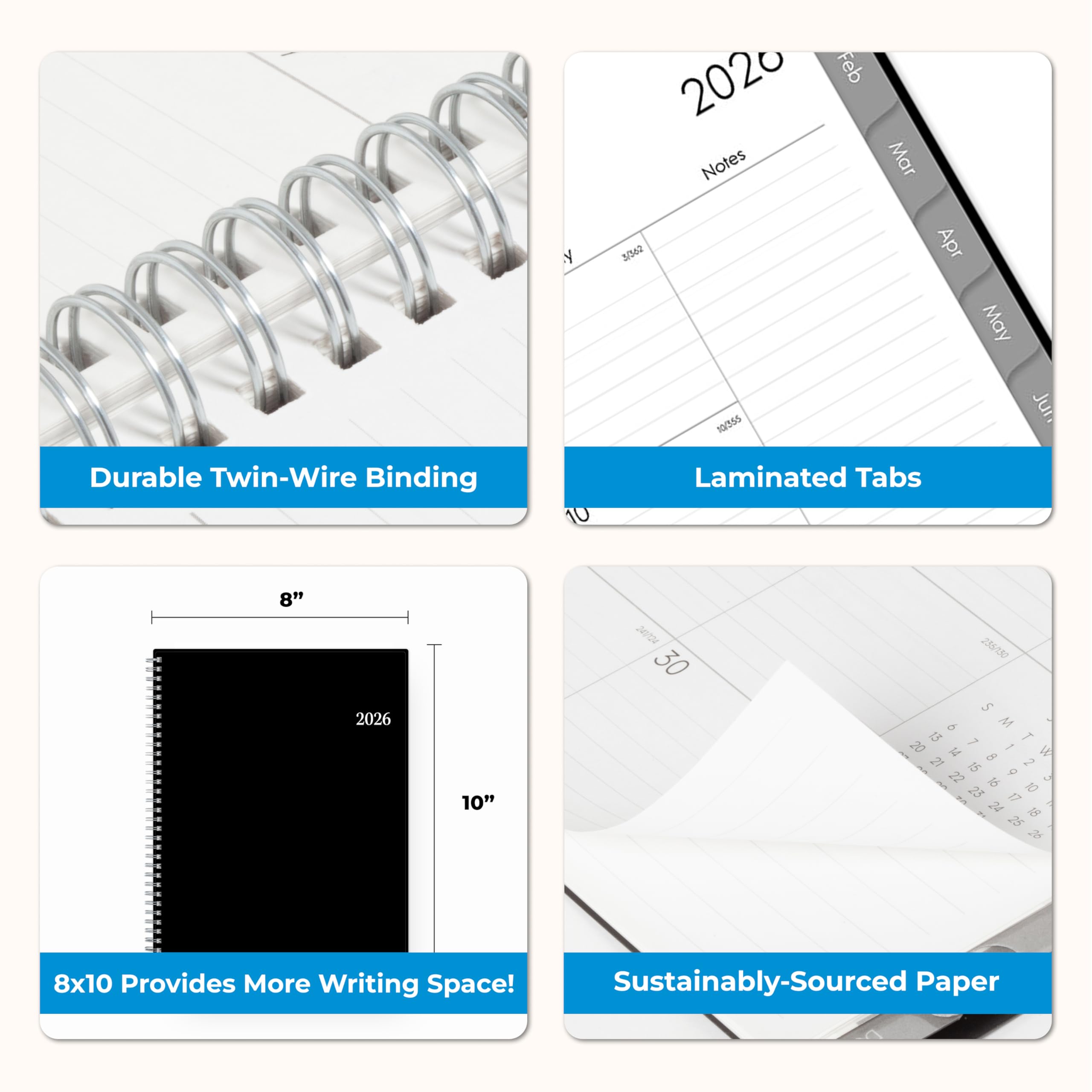 Blue Sky 2026 Monthly Planner Calendar January 2026 - December 2026 8 x 10 Monthly Layout Flexible Cover — view 7