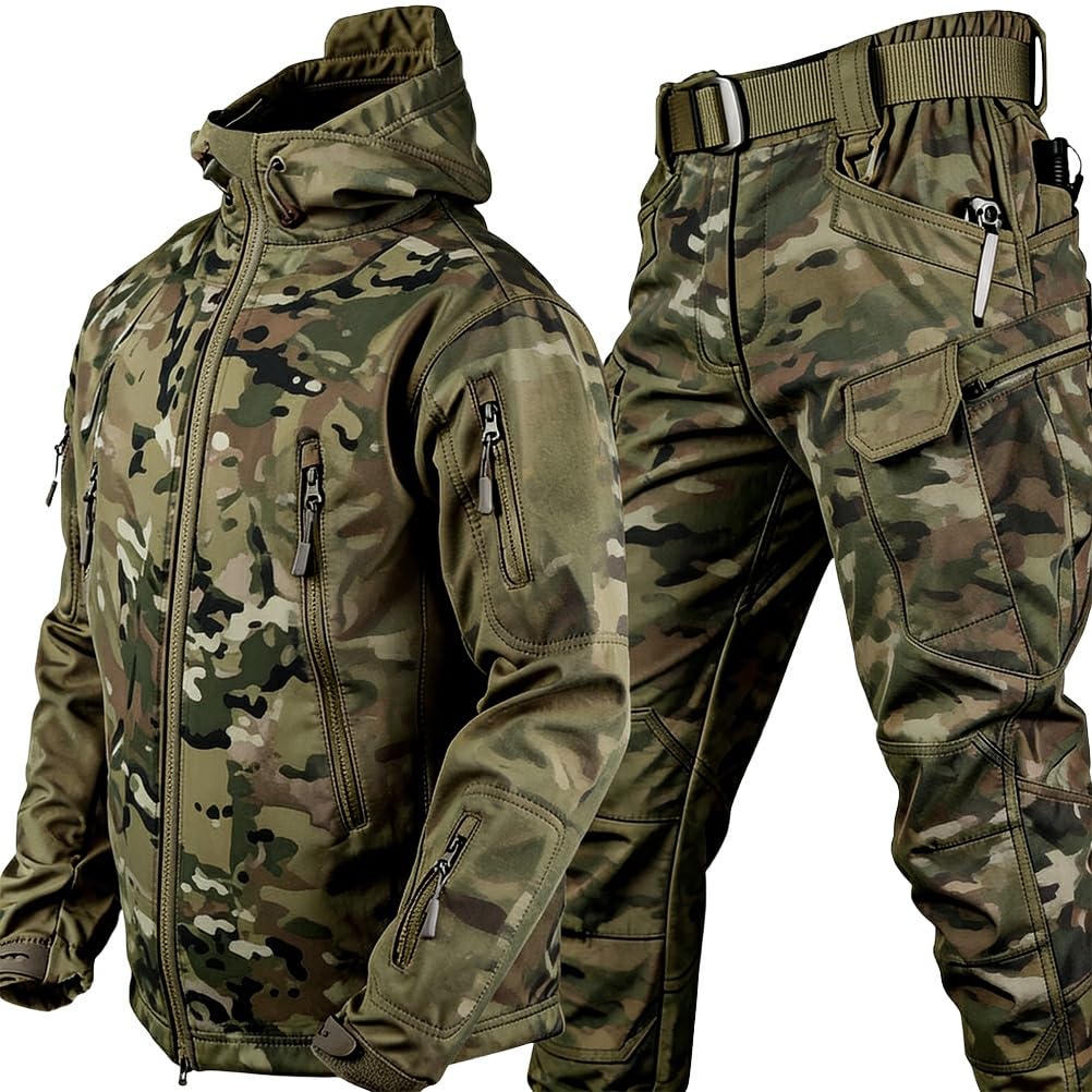 Onsoyours Airsoft Tarnanzug Herren Paintball Combat Shirt Taktische Hose Militär Anzug Outdoor Camouflage Jagdbekleidung
