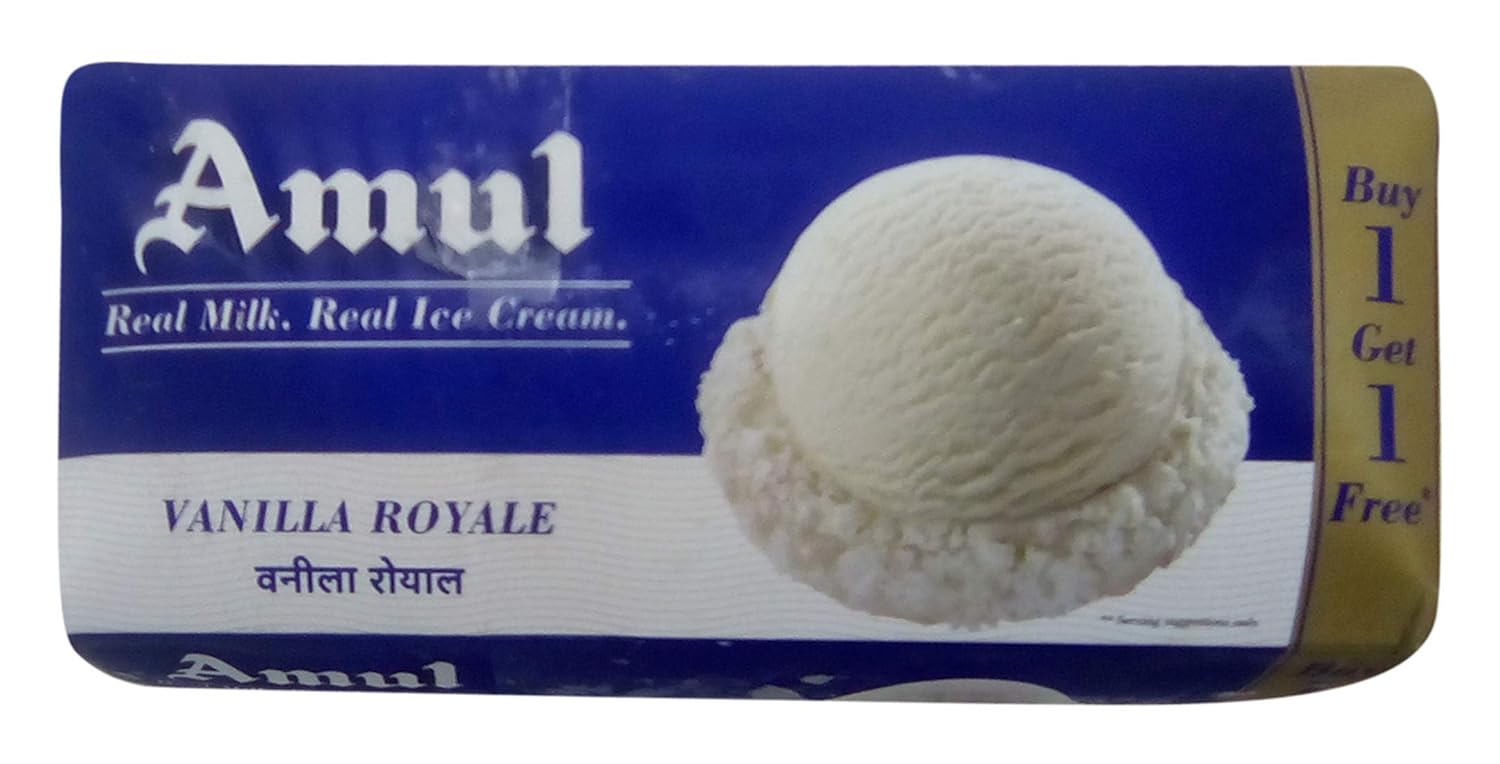 Amul Ice Cream Vanilla Royale, 750ml (Buy 1 get 1) Amazon.in