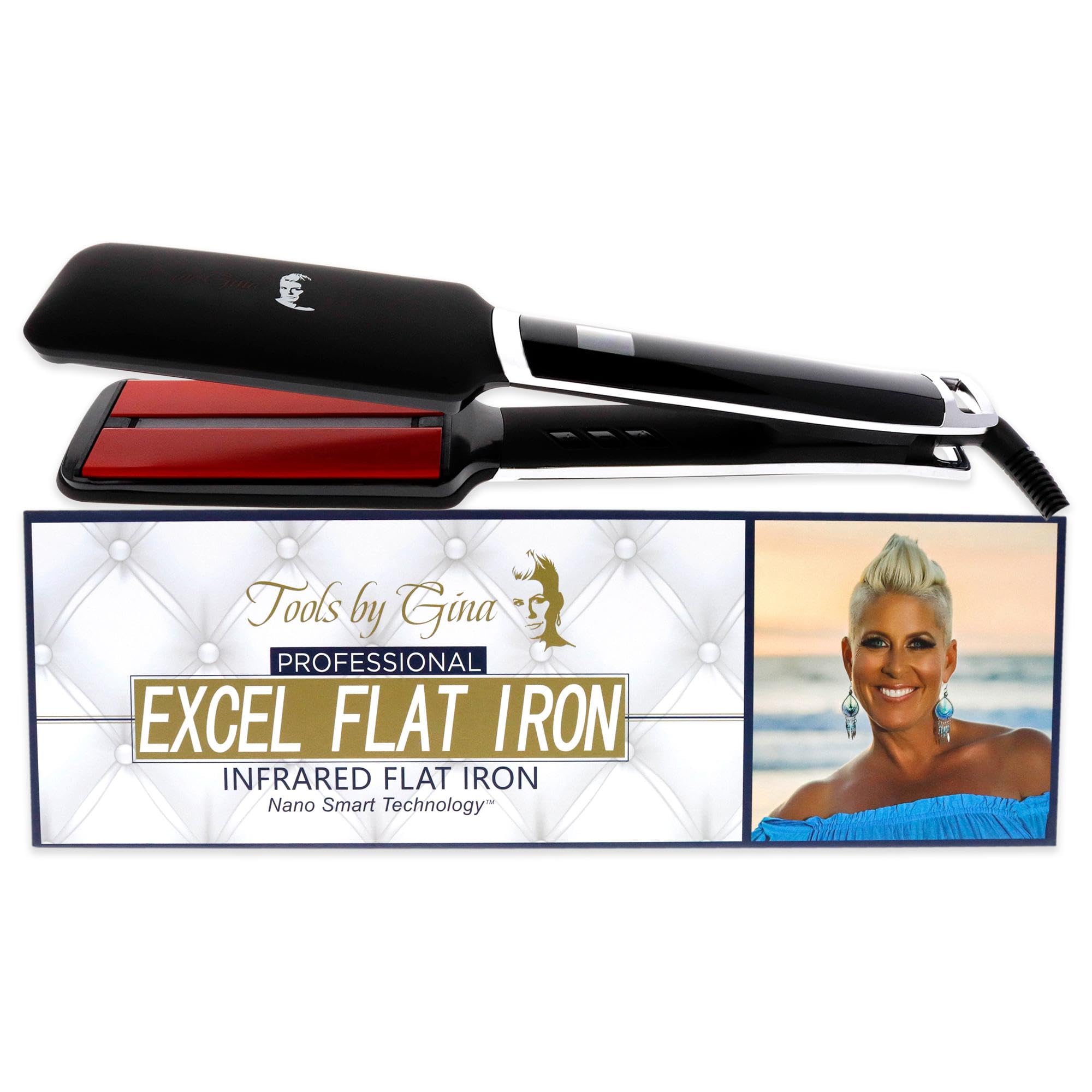Colours By Gina Excel Infrared Flat Iron - 80 for Unisex - 1 Pc Flat Iron
