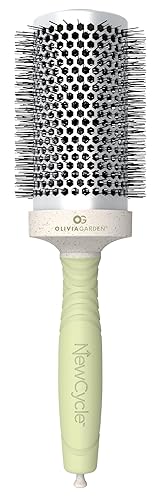 Olivia Garden NewCycle Round Thermal Hair Brush (not electrical) with ceramic barrel, ionic technology and made from 100% recycled material (except
