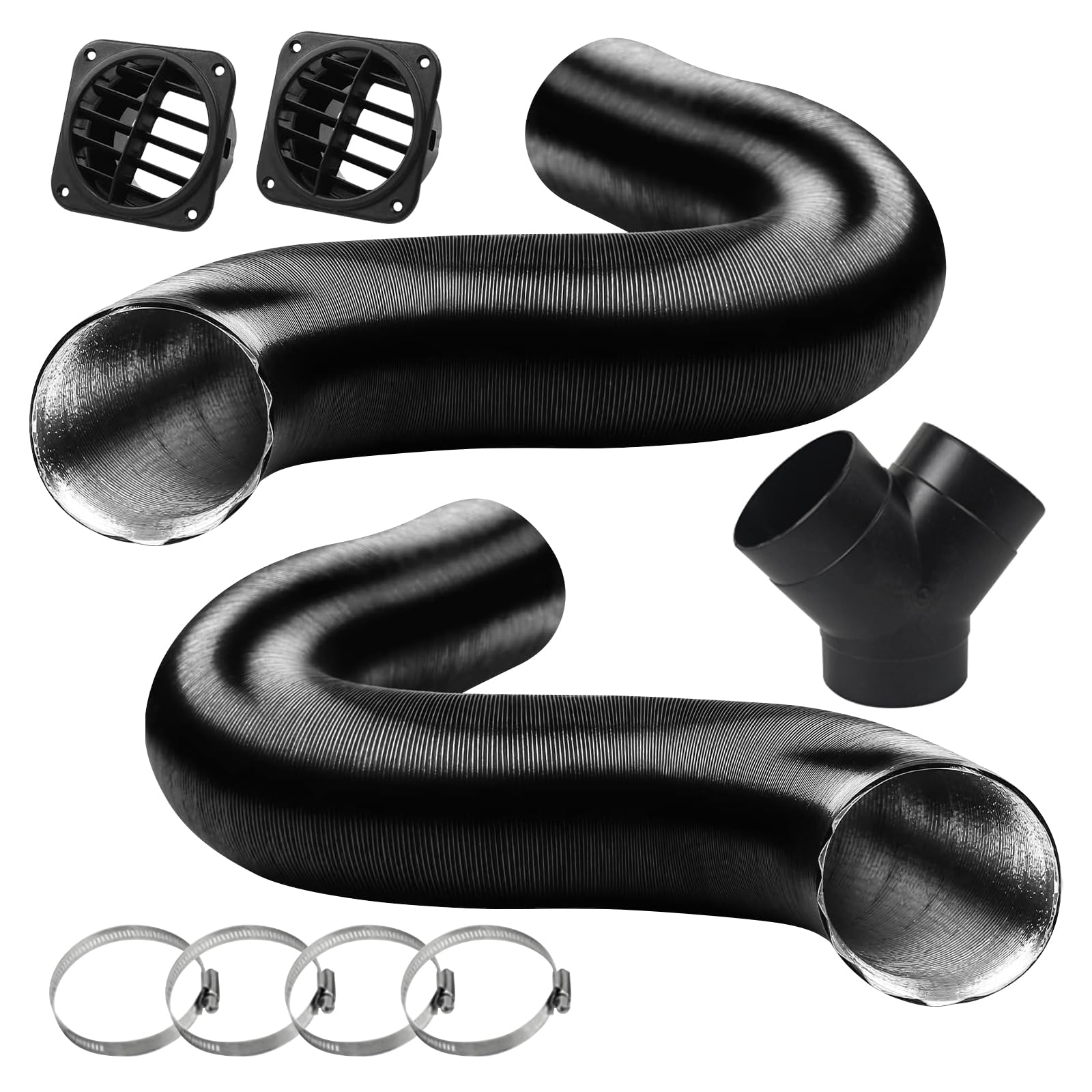 75mm Set de Accesorios para Calefacción Diesel,Accesorios para Calefacción de Estacionamiento Diésel,Tubo de Ventilación Manguera de Ventilación Accesori para Calefacción de Estacionamiento