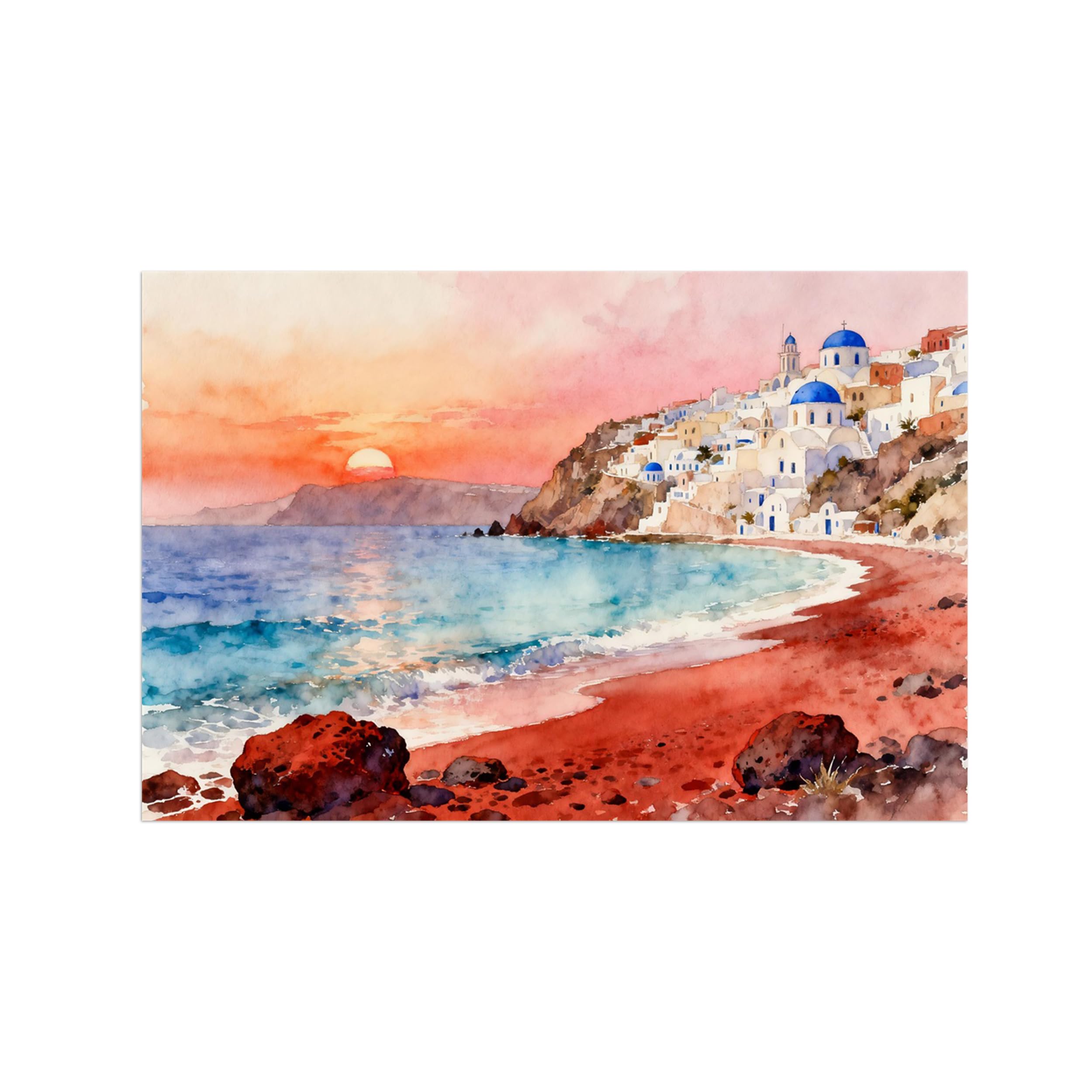 OZPWBVY Sea Beach Sunset Landscape Canvas Wall Art Print Painting 70x105cm Unframed