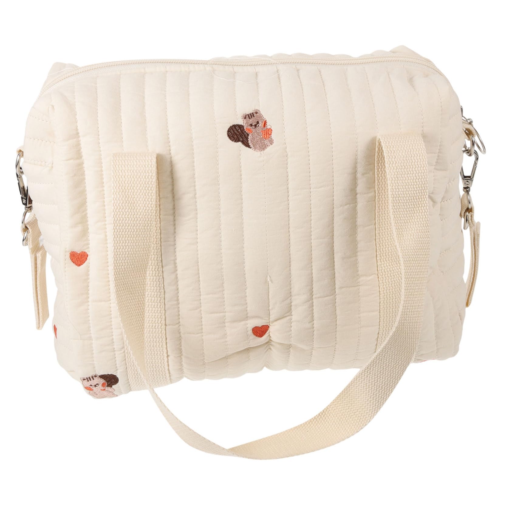 Borsa per Pannolini da Viaggio in Cotone, da Appendere al Passeggino, Organizzatore per Salviette e Giochi