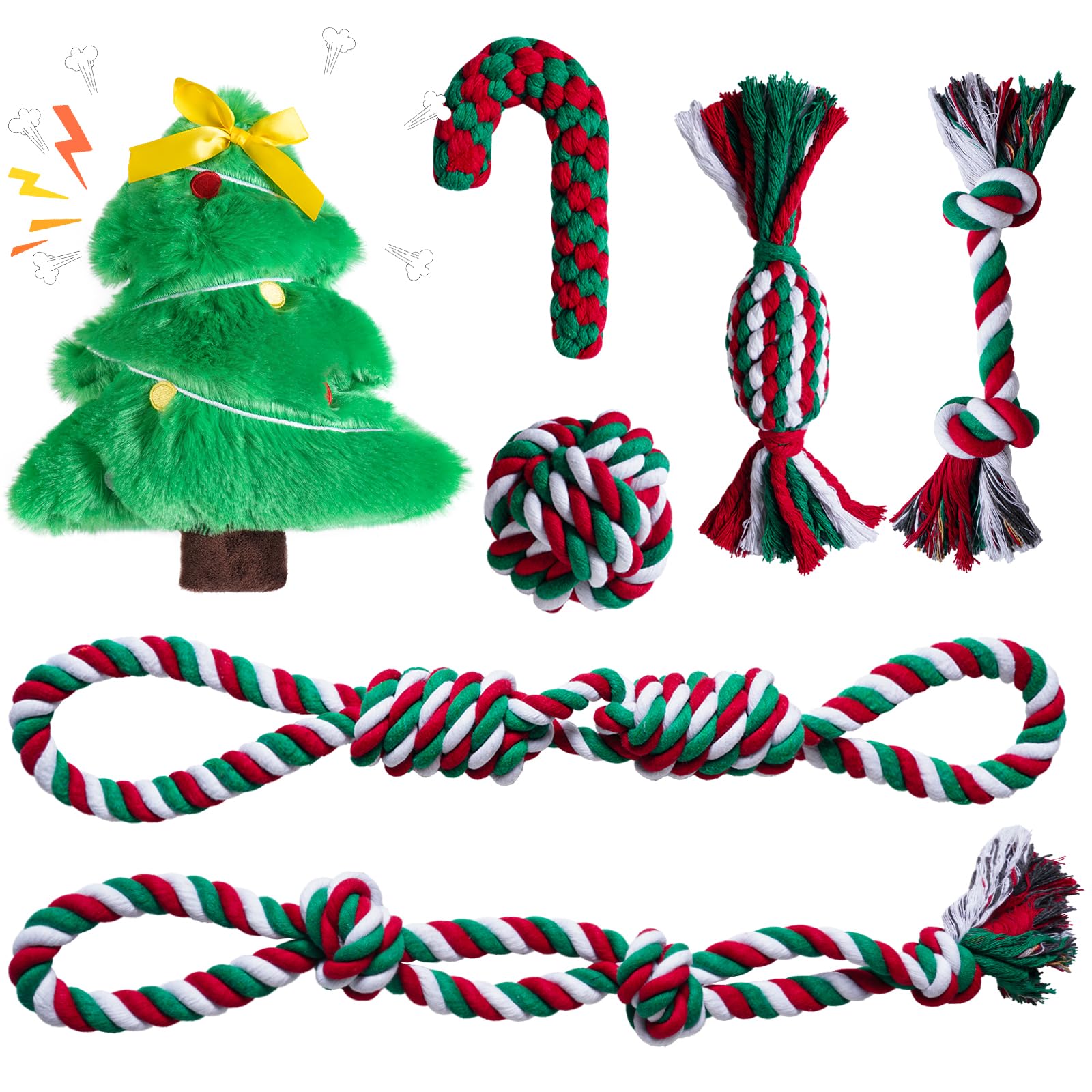 Jouets de Noël pour grands chiens interactifs pour s'amuser en intérieur - 8