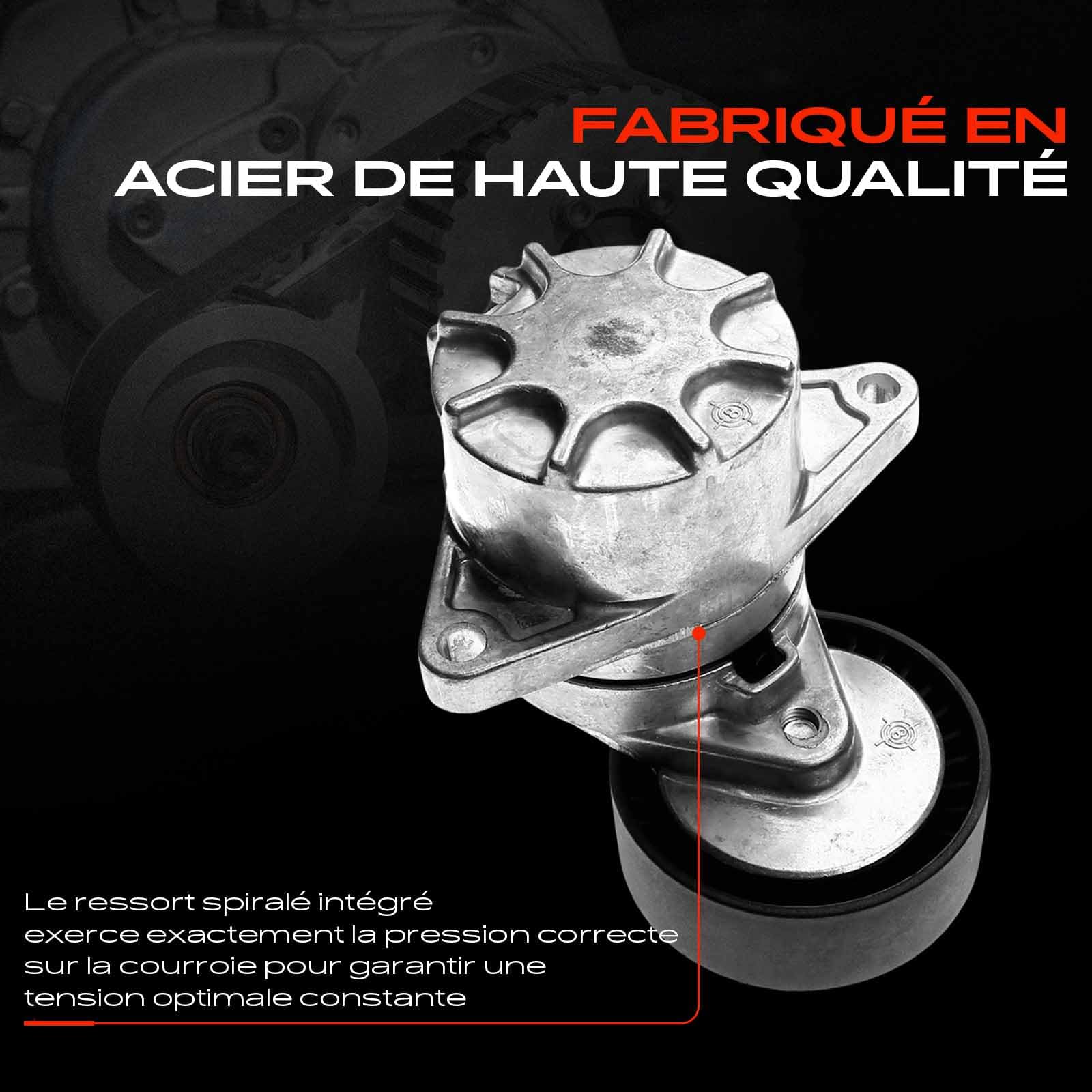 Frankberg Poulie de tension, tendeur de courroie, courroie trapézoïdale à | Compatible avec: , Sprinter 3-T Bus 903, Classe C T-Model S203, Sprinter 3-T Fourgon 903, Vito Bus W639