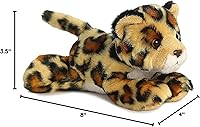 Vista 6 de Aurora® Adorable Mini Flopsie™ Yaxa Jaguar™ Animal de peluche, mini compañeros listos para aventuras juguetonas, para niños de todas las edades
