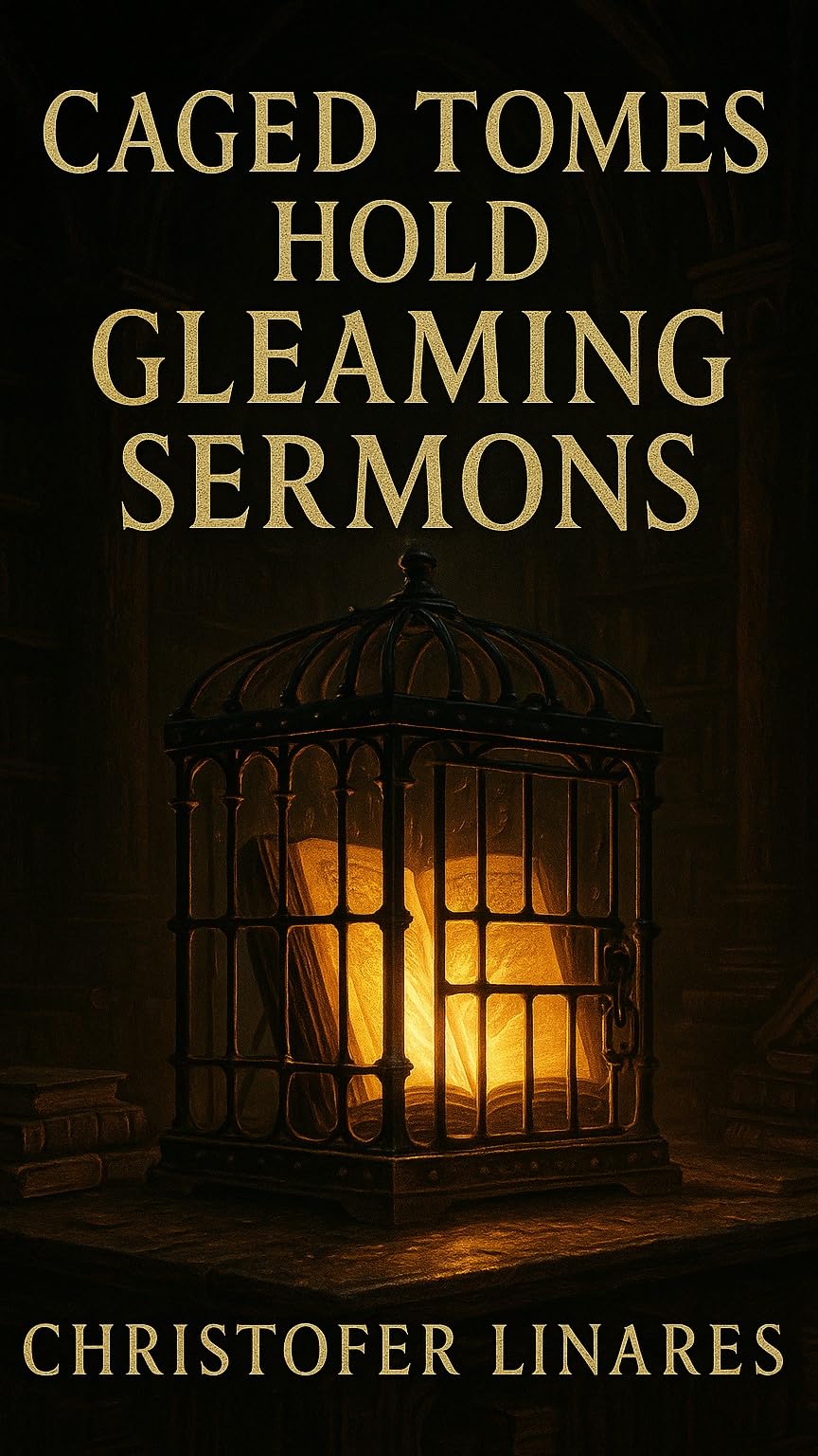 Caged Tomes Hold Gleaming Sermons
