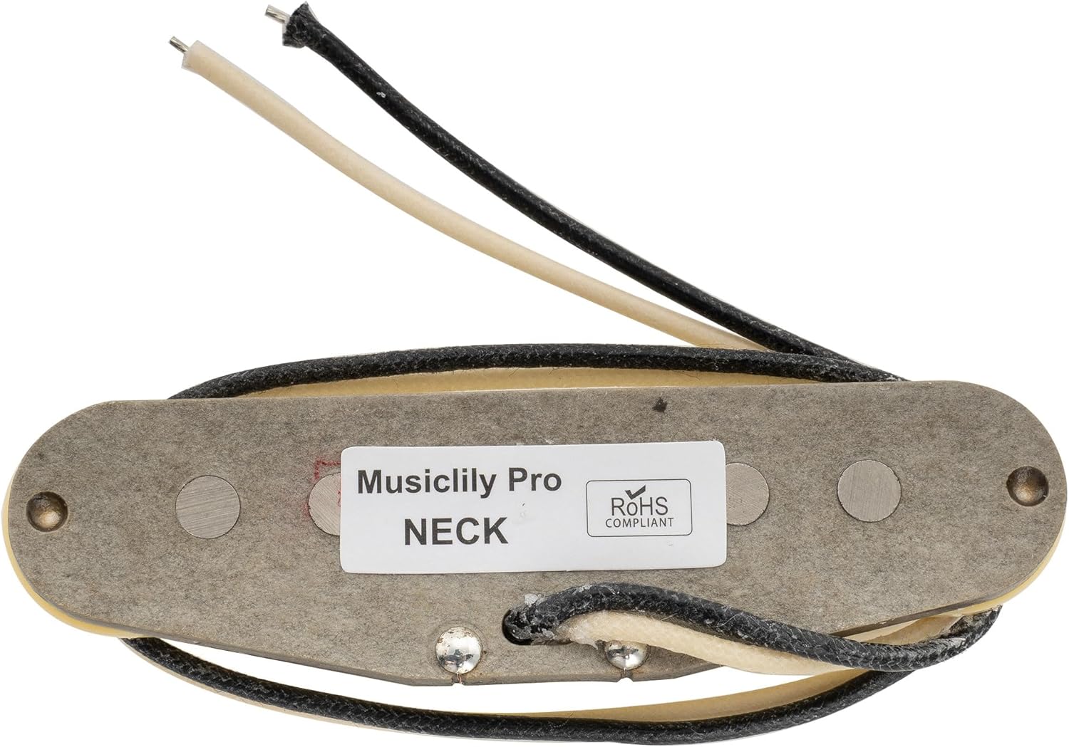 Musiclily Pro ST-TX Staggered Alnico 5 Single Coil Neck Pickup for Strat Style Electric Guitar, Cream