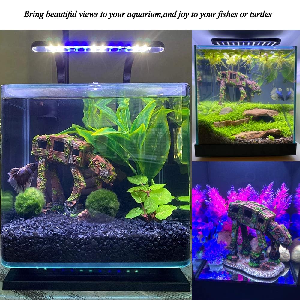 Decorazioni per acquario, castello di Hobbit, accessori per acquari, giocattoli Betta, decorazione per acquario, ornamenti per acquario, decorazione in resina (stile 1 - grande)