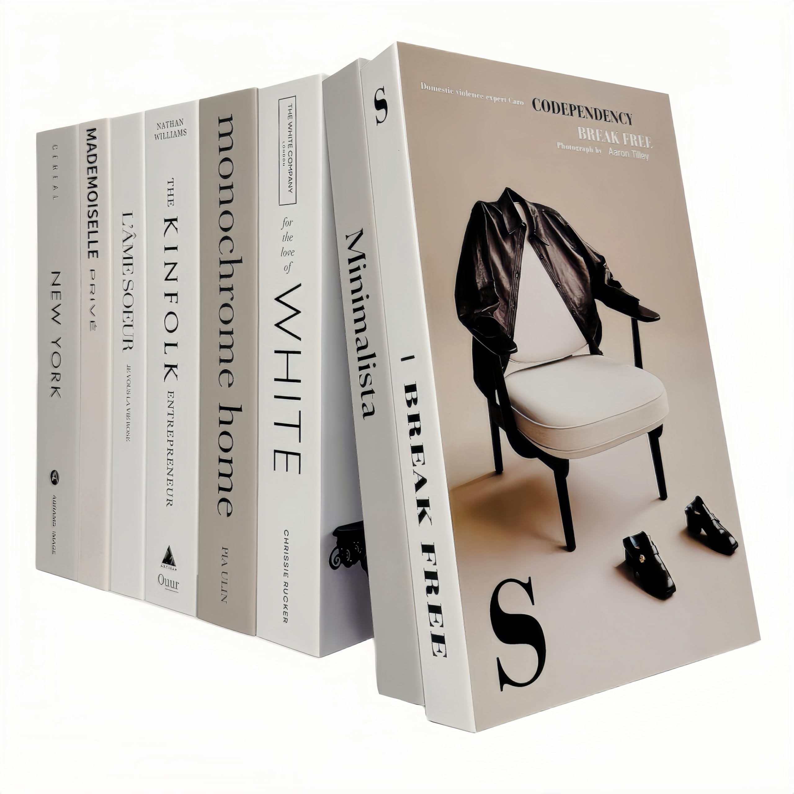 Confezione da 8 libri decorativi | Libri decorativi Ediactcyl per la decorazione della casa | Libri falsi per la decorazione | per la decorazione della libreria del soggiorno
