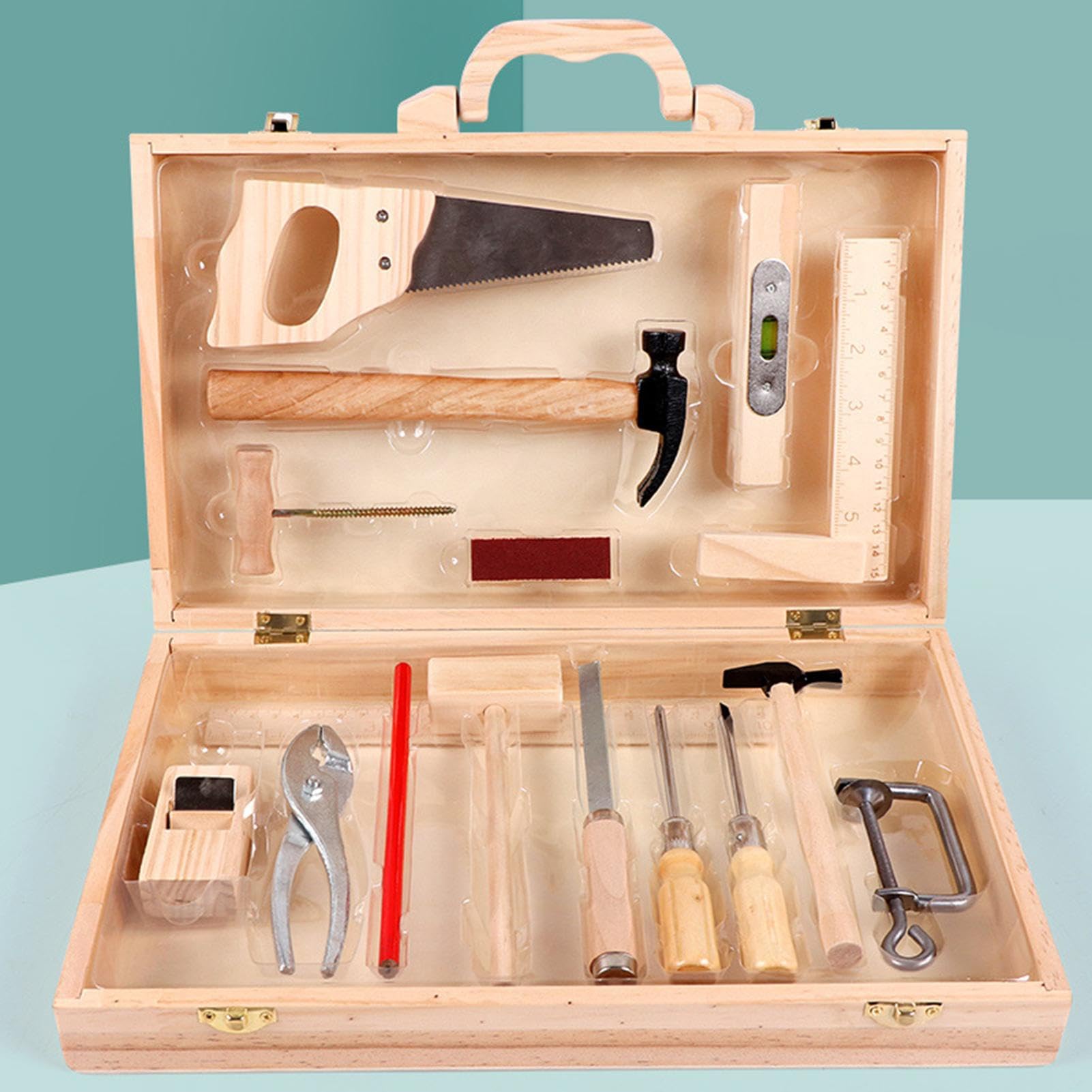 Juego de Herramientas de Madera para niños,Juego de Herramientas para niños