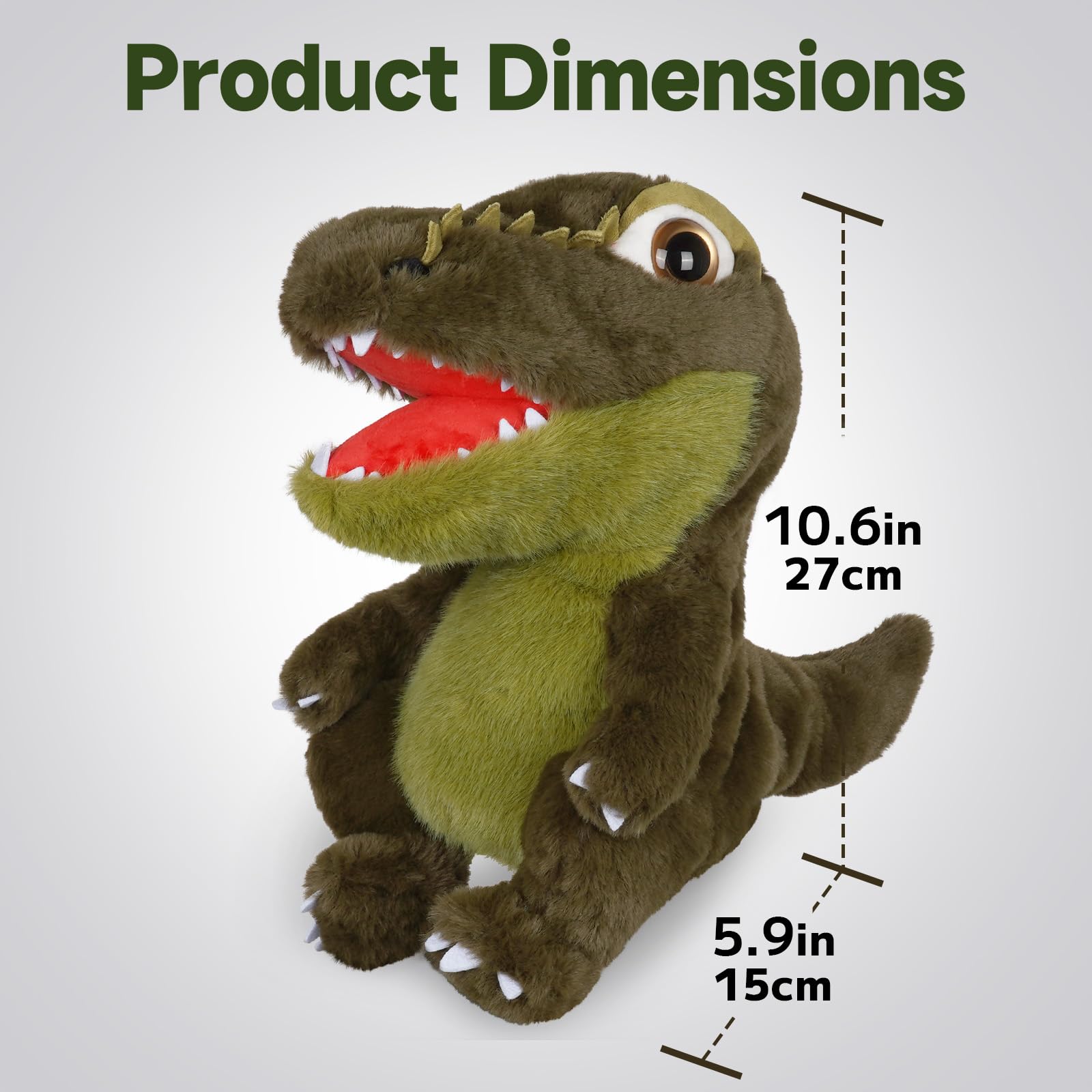 Craftsman Golf T-Rex Schlägerhaube aus Holz, Motiv Dinosaurier, Grün