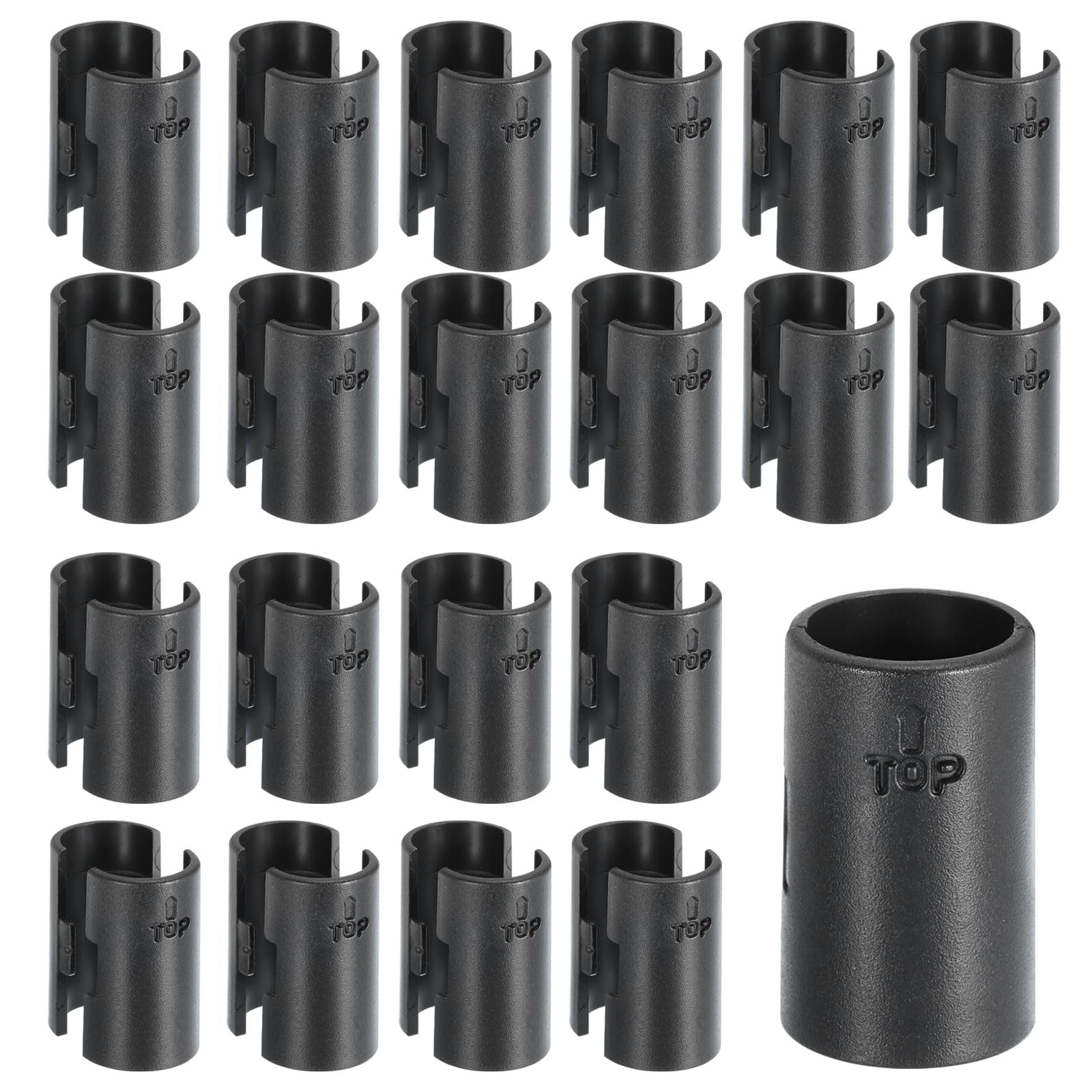Clips de verrouillage d'étagère en fil de 16mm de rechange en plastique noir x100
