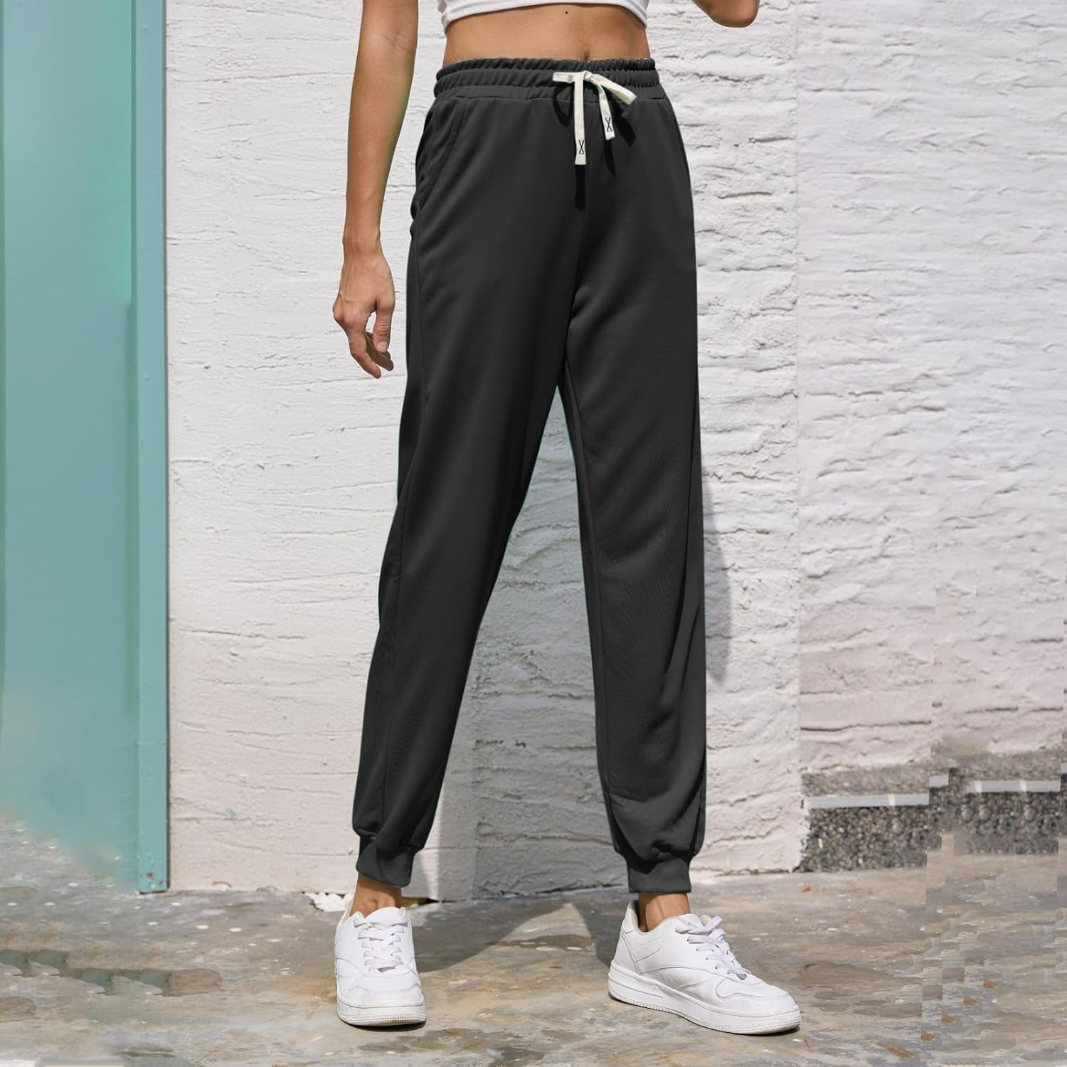 Sweatpants Women Fashion Baggy Joggers Pants Workout Lounge Lightweight Comfy High Waisted Athletic Jogging Sweat Pant
