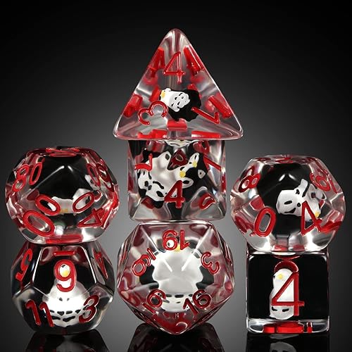 Miniatura 4 de Juego de dados DND de pingüino, lindos dados de resina con núcleo de animal para Dungeon and Dragons D&D RPG MTG Pathfinder