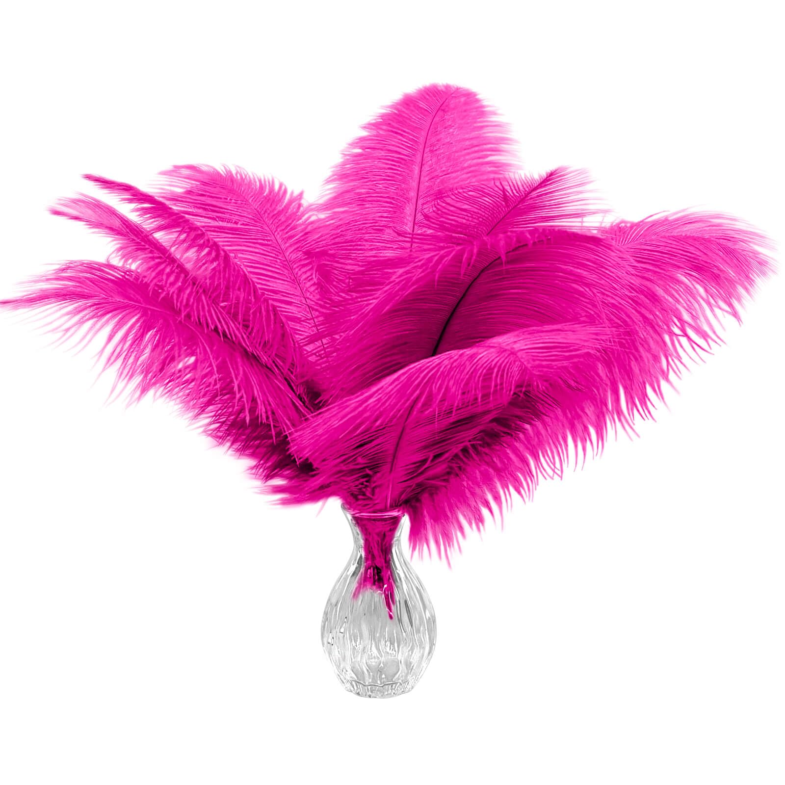Plumes d'autruche fuchsia Gatsby pour decoration de table de mariage et fetes retro