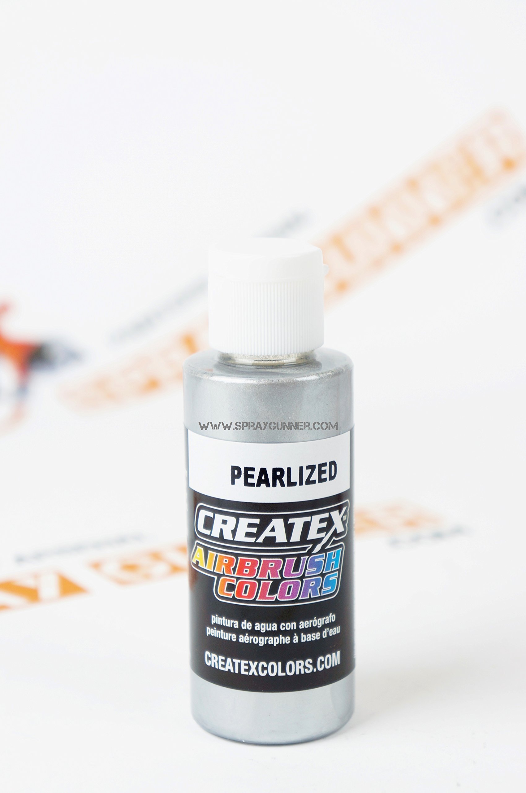 Createx Pearlized 5308 Pearl Silver 2oz. Paint. by SprayGunner