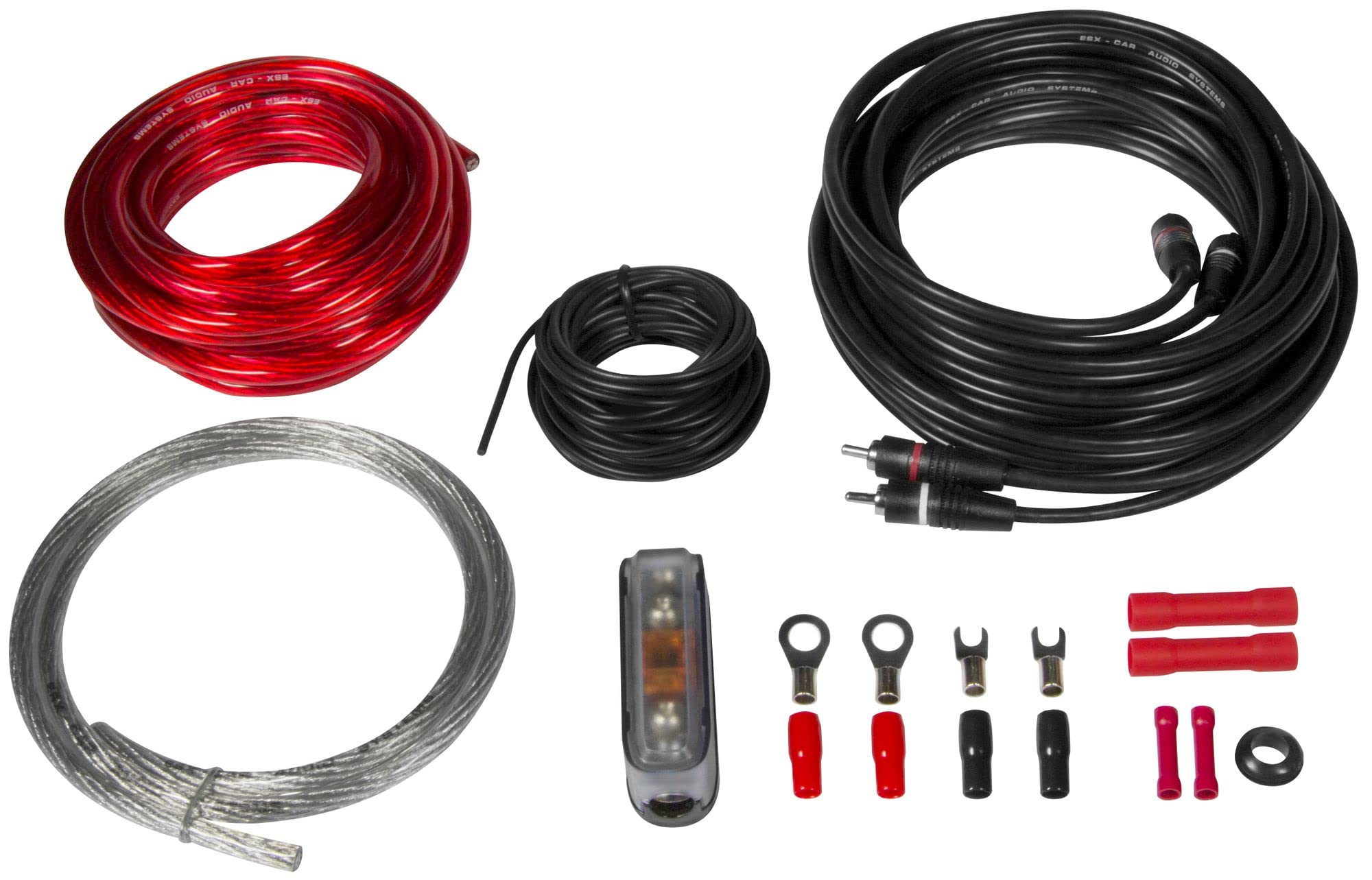 ESX HZ10WK - Kabelkit 10mm² mit 5m Cinchkabel und Mini-ANL Sicherung