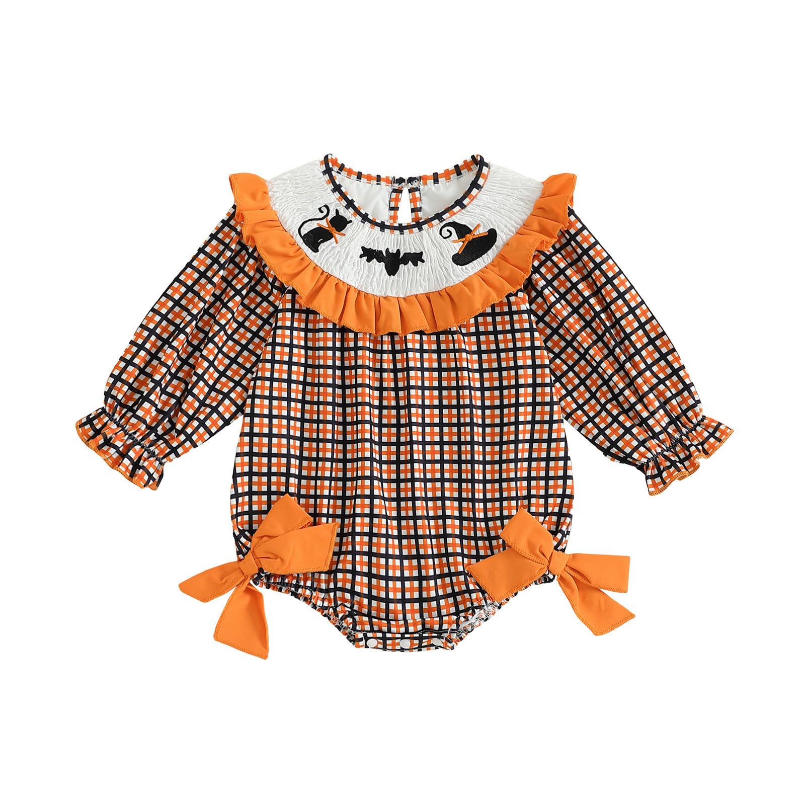 Cokbyavla Toddler Halloween Photoshoot Tulle Dresses, Baby Girl Halloween Outfit Newborn Baby Girls Suspender Skirt Set Kids Pumpkin Costume Toddler Girl Shirts Infant 0-3 Months