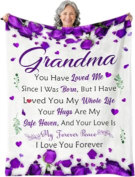 Grandma Birthday Gifts from Grandkids, to My Grandma Blanket, 50"x60"