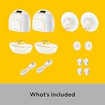Medela Melody InBra Wearable Double Electric Breast Pump – Slim Design, Ultra-Soft Fit, Quiet, Powerful, Easy Pump & Store Container with Lid, Lightweight, Display with Timer, USB-C Rechargeable