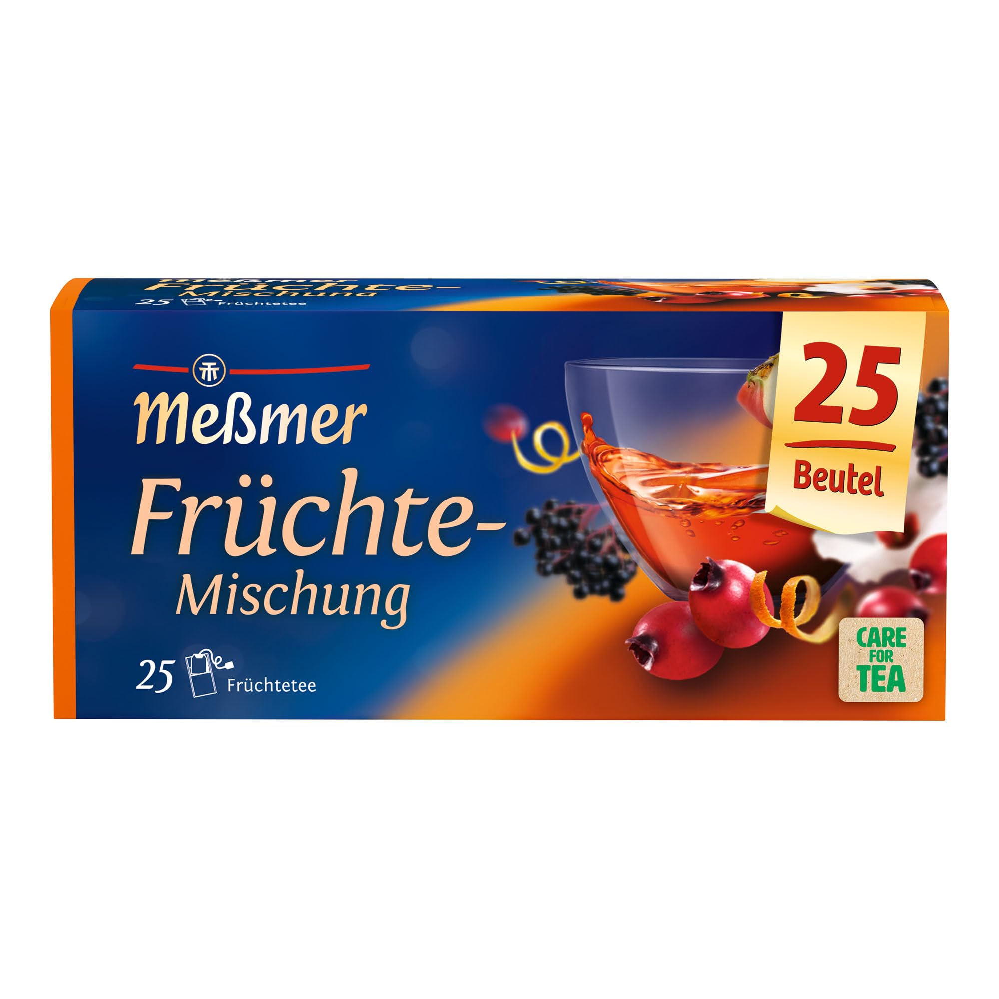 Meßmer Früchte-Mischung | 25 Teebeutel | Vegan | Glutenfrei | Laktosefrei | 75 g
