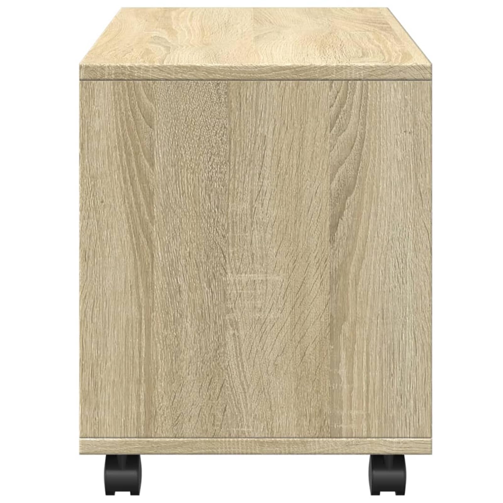 Armario con ruedas de freno, roble Sonoma, 72 x 33 x 42,5 cm, fácil de mover para oficina y salón