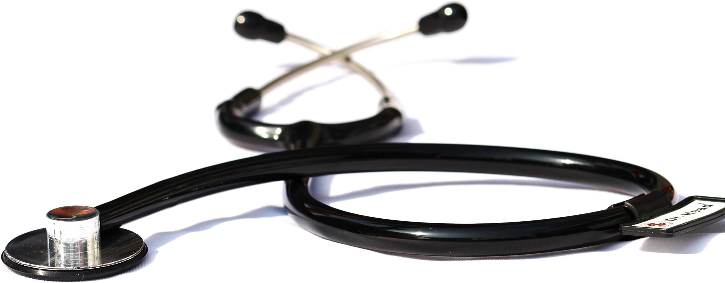 Dr. Head Single Care Aluminum Stethoscope For Doctors, Nurse, Hospital and Medical Student Cardiology Stethoscope (BLACK)