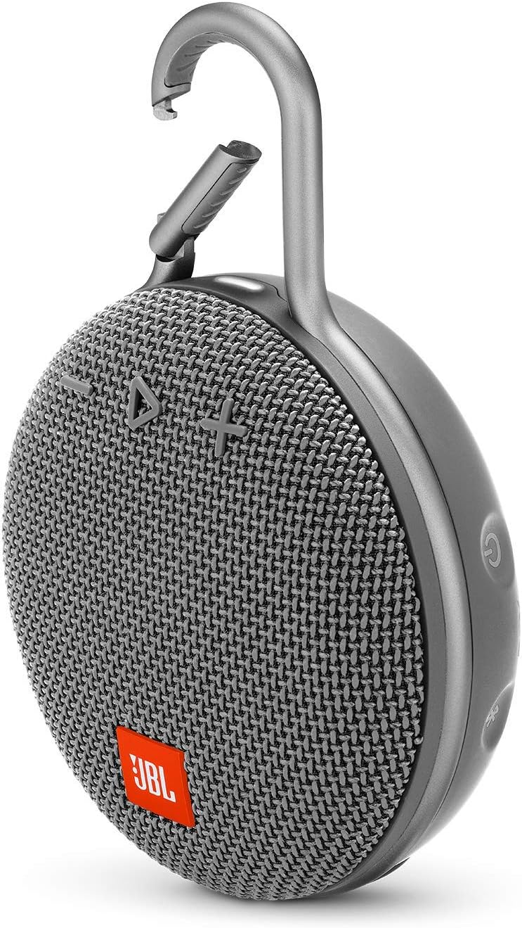 JBL Clip 3 Portable Bluetooth Speaker - Grey Color