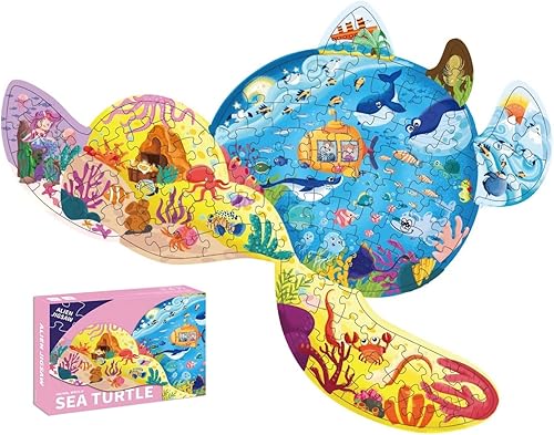 Jigsaw Puzzles for Kids Ages 4-8, 8-10, Colorful Animal Shaped Puzzle Floor Puzzles Children Learning Educational Toys Games Gifts for Boys and