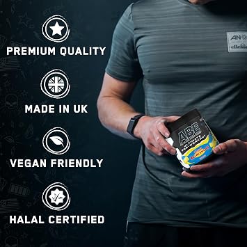 Applied Nutrition Bundle ABE Pre Workout 375g + 700ml Protein Shaker | All Black Everything Pre Workout Powder, Energy & Physical Performance with Creatine, Beta Alanine (Baddy Berry)