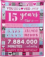 Vista 26 de Pink Love Rose Elements - Manta de cumpleaños para niña de 2 años, 50 x 60 pulgadas, moderna, multiusos, lavable a máquina