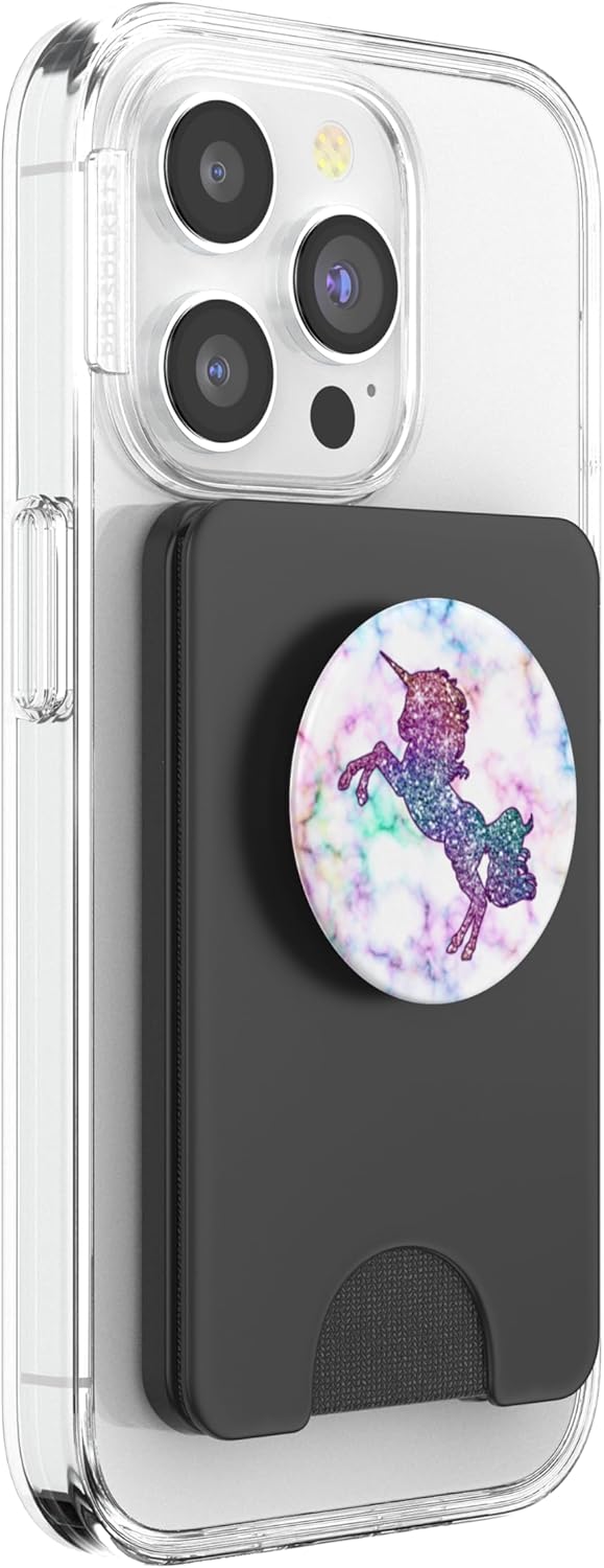 Rainbow Unicorn PopSockets PopWallet for MagSafe