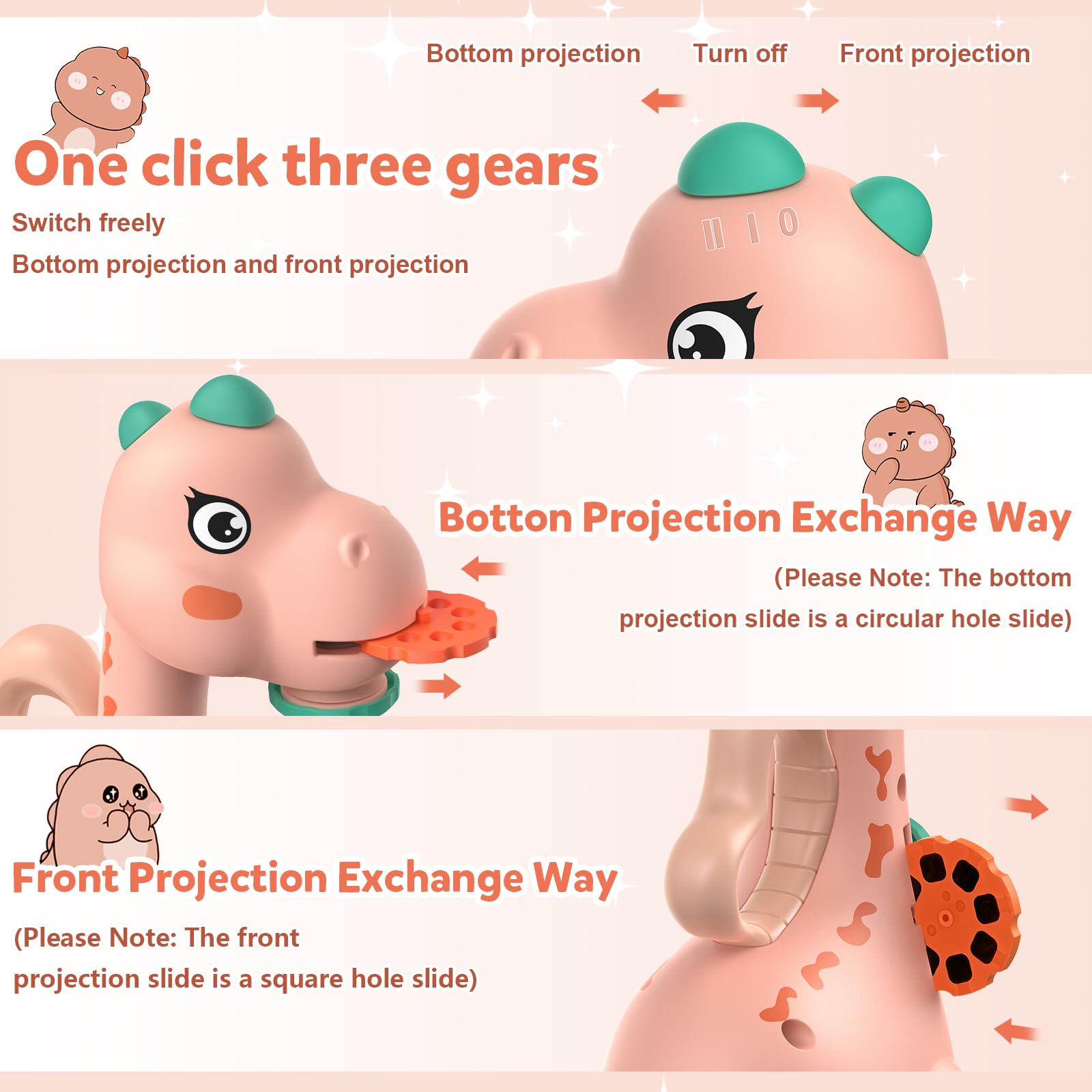 Proiettore da disegno per bambini, proiettore tracciare e disegnare toy, tavolo da disegno con 96 motivi colorati per ragazzi e ragazze, regali rosa