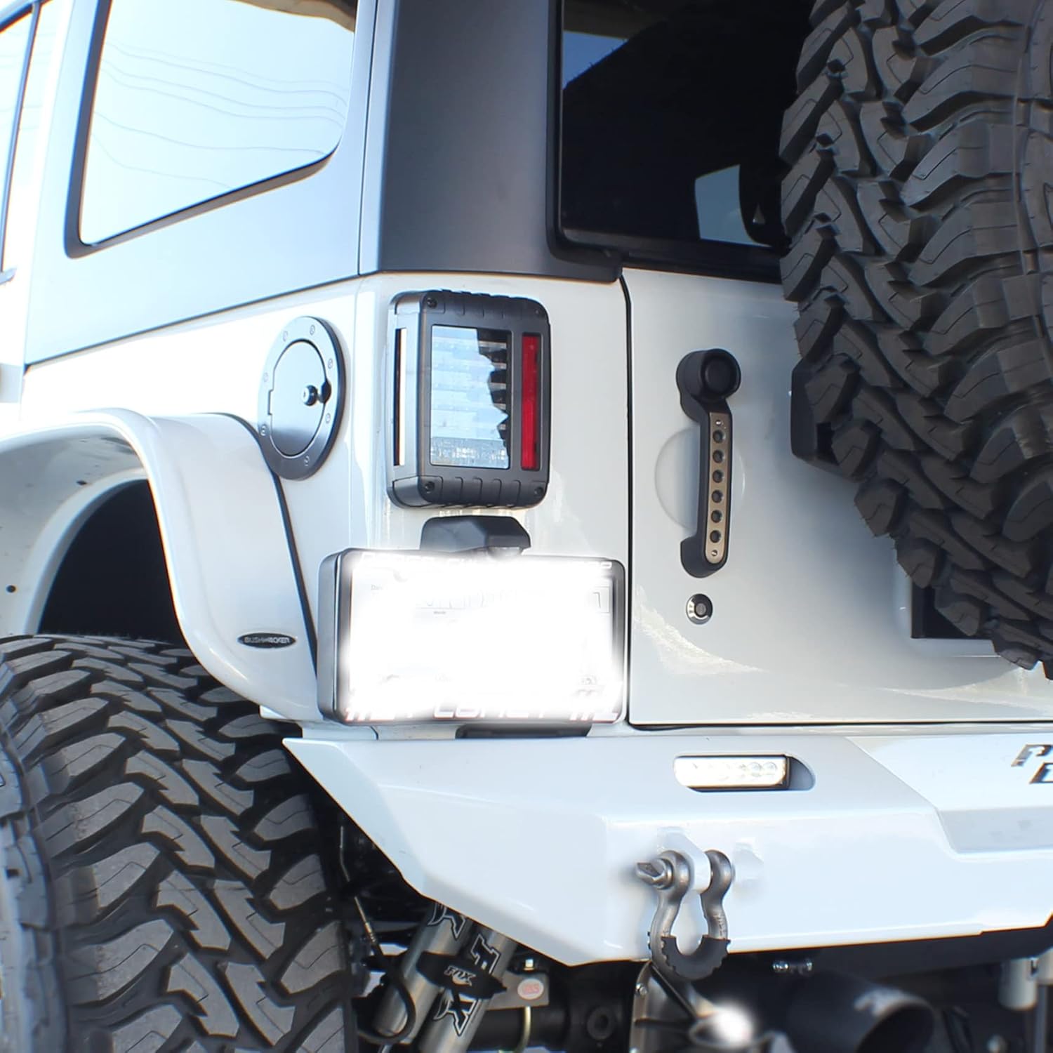 Rear License Plate Mounting Holder Black Replacement for 2007-2018 Wrangler JK